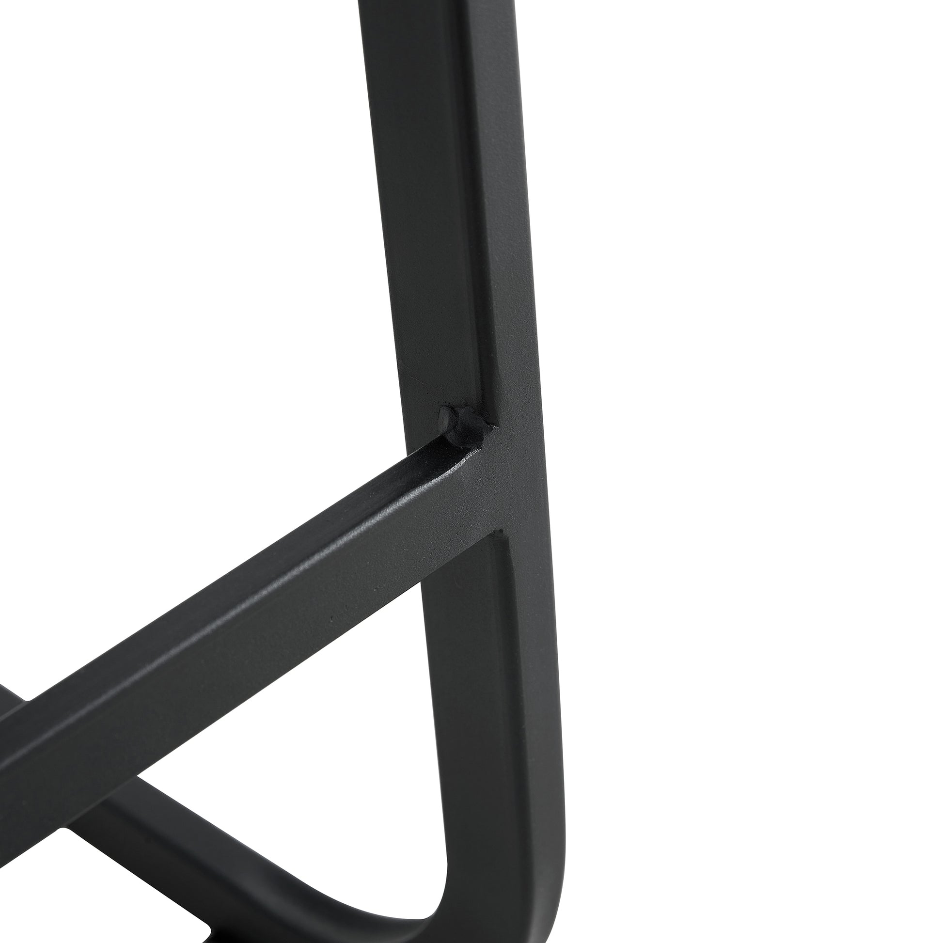Set of 2 PU Faux Leather Upholstered High Bar Stool Chair with Back Rest- Black_19