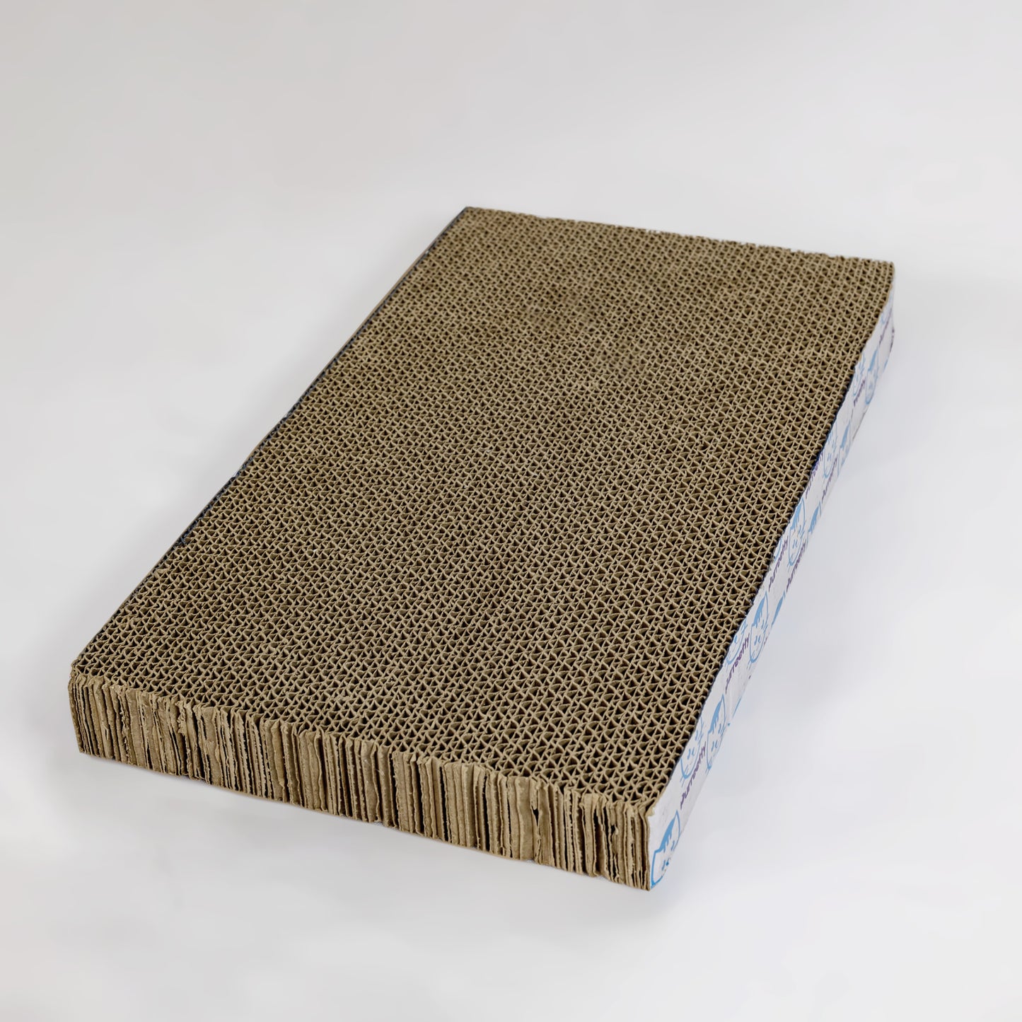 Cat Litter Box Rectangular Enclosure with Food Bowls and Scratch Pad- Brown_22
