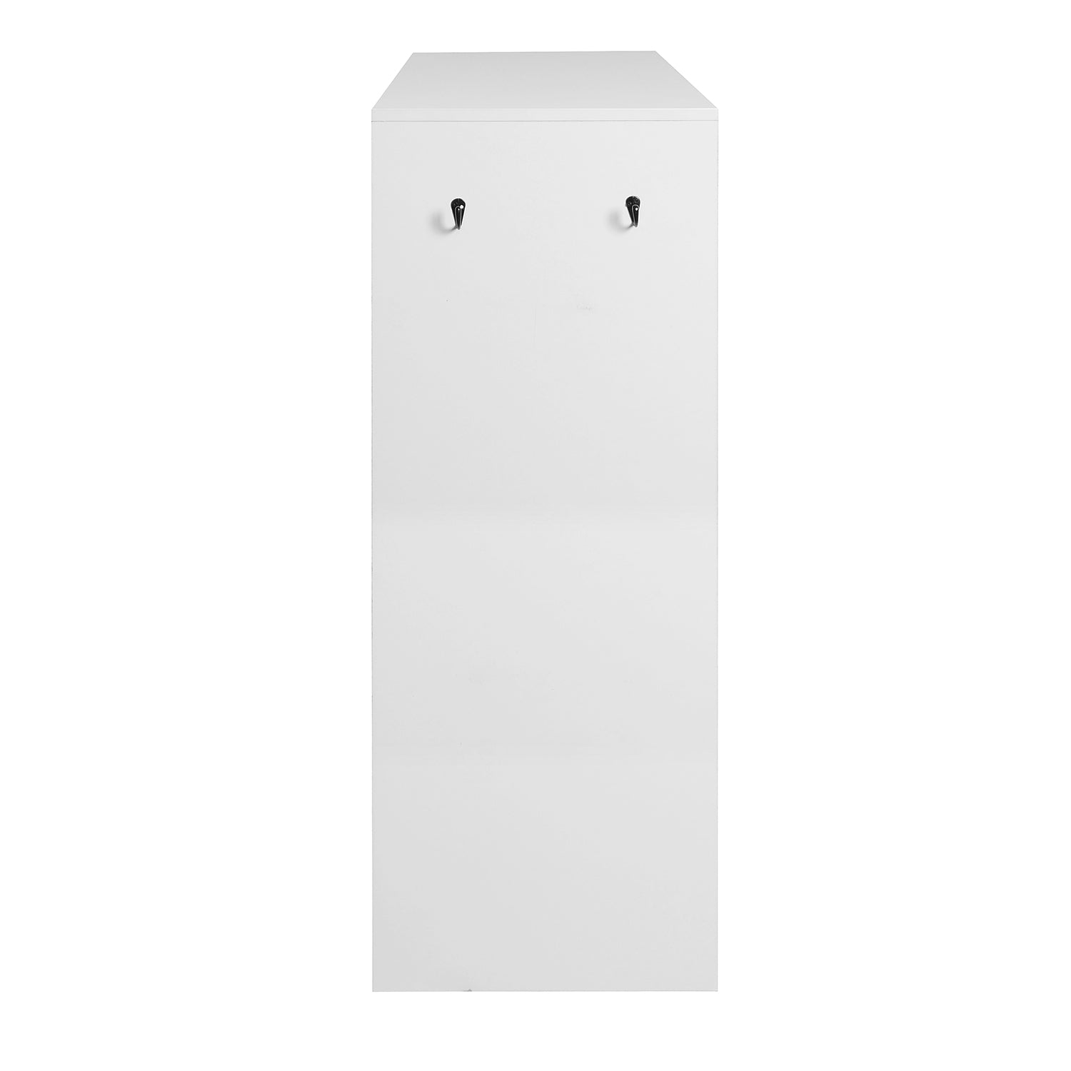 Freestanding Shoe Rack with 2 Shutter Door Narrow Shoe Storage- White_6