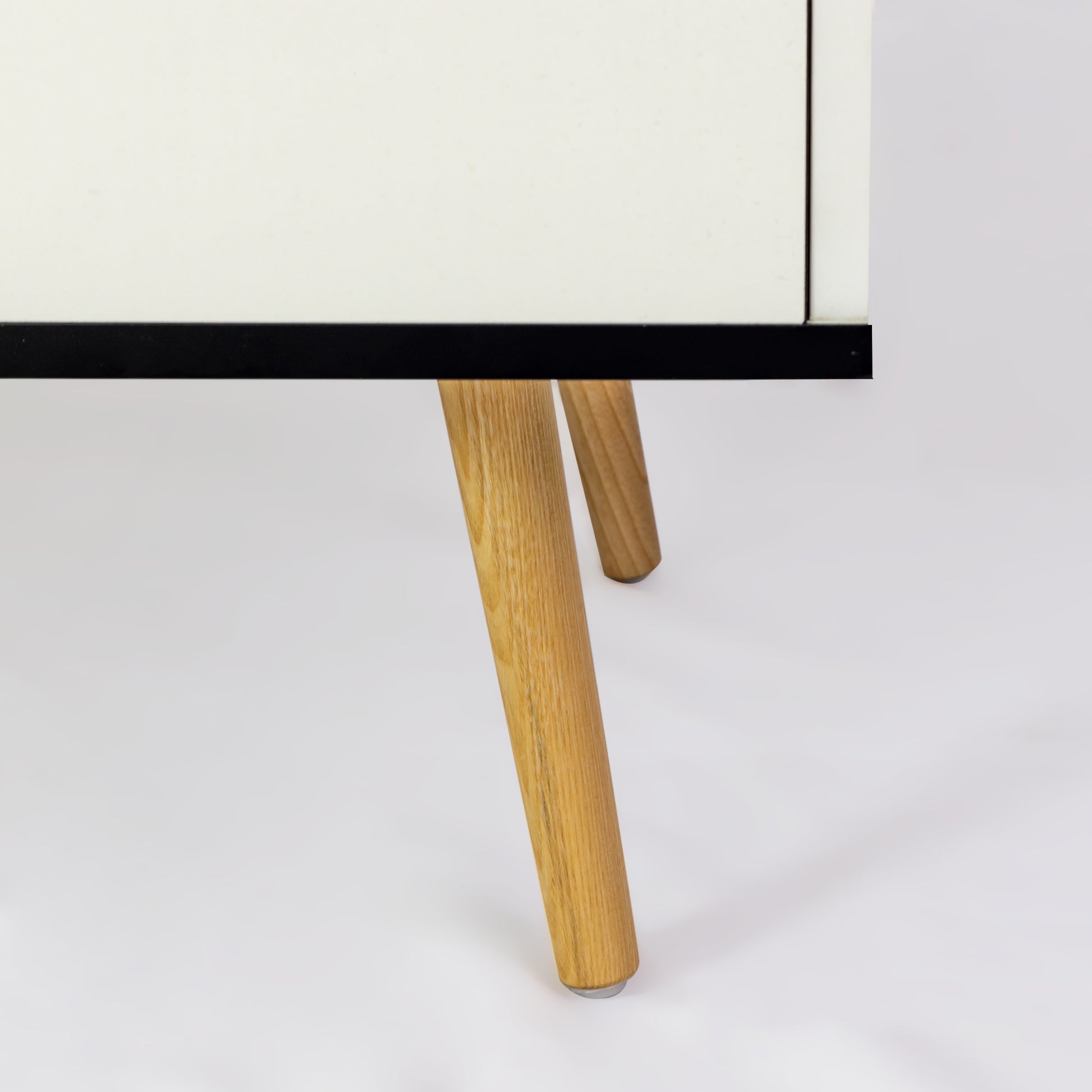 Coffee Table with Solid Wood Legs Support and Big Storage Space- White_7