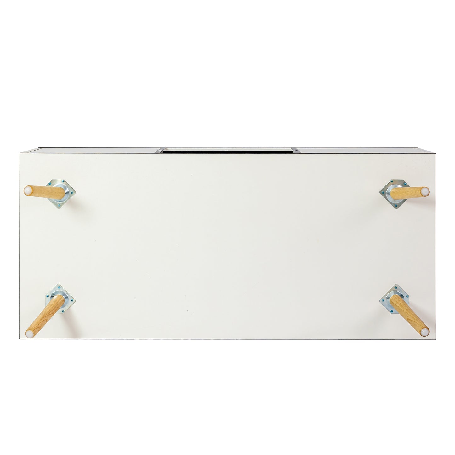 Coffee Table with Solid Wood Legs Support and Big Storage Space- White_12