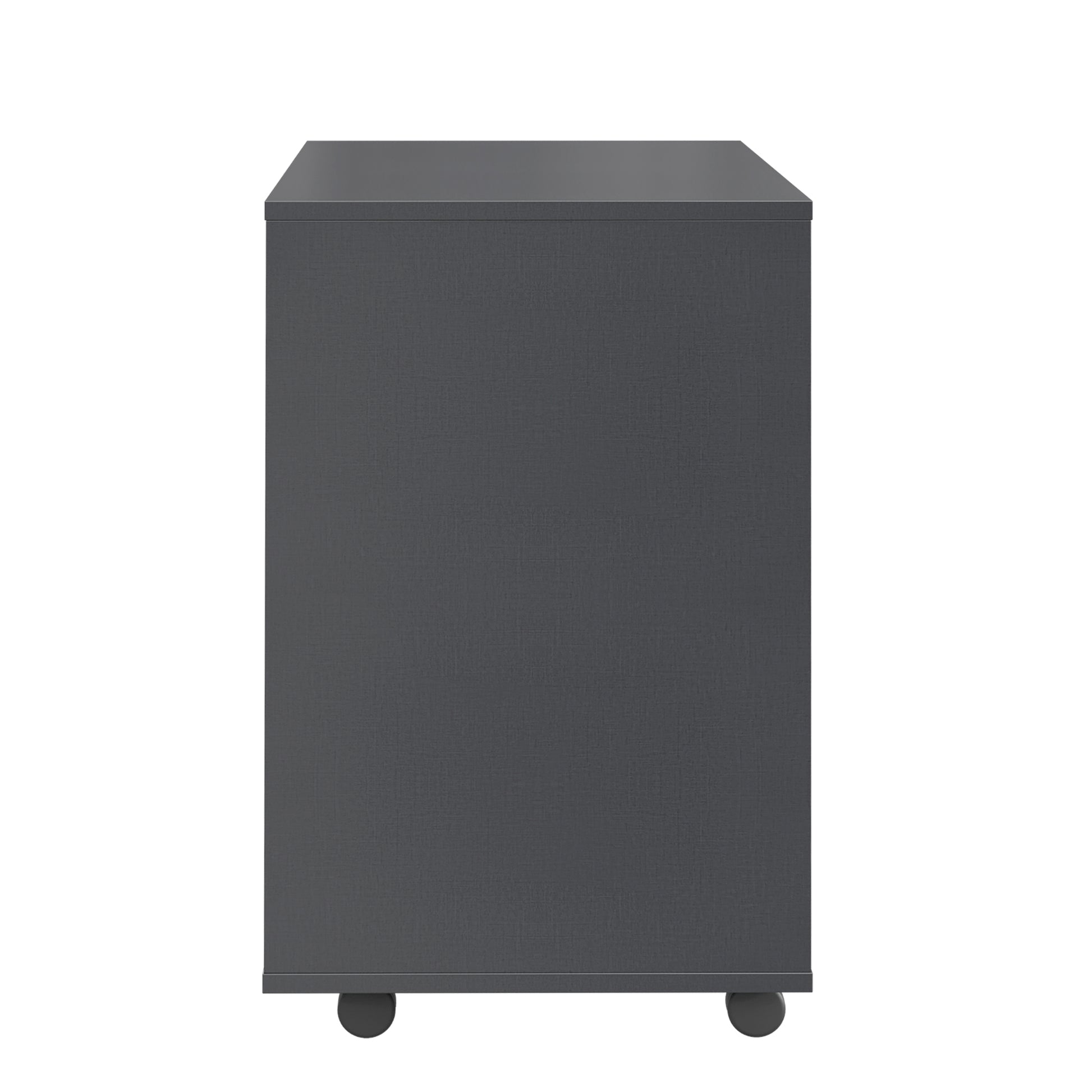 Small Rolling Portable Wooden Drawer File Cabinet with Safety Lock- Dark Gray_11