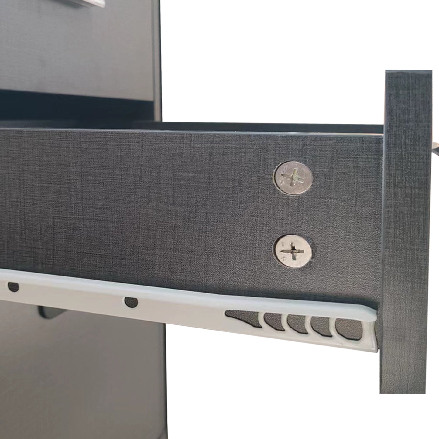 Small Rolling Portable Wooden Drawer File Cabinet with Safety Lock- Dark Gray_9