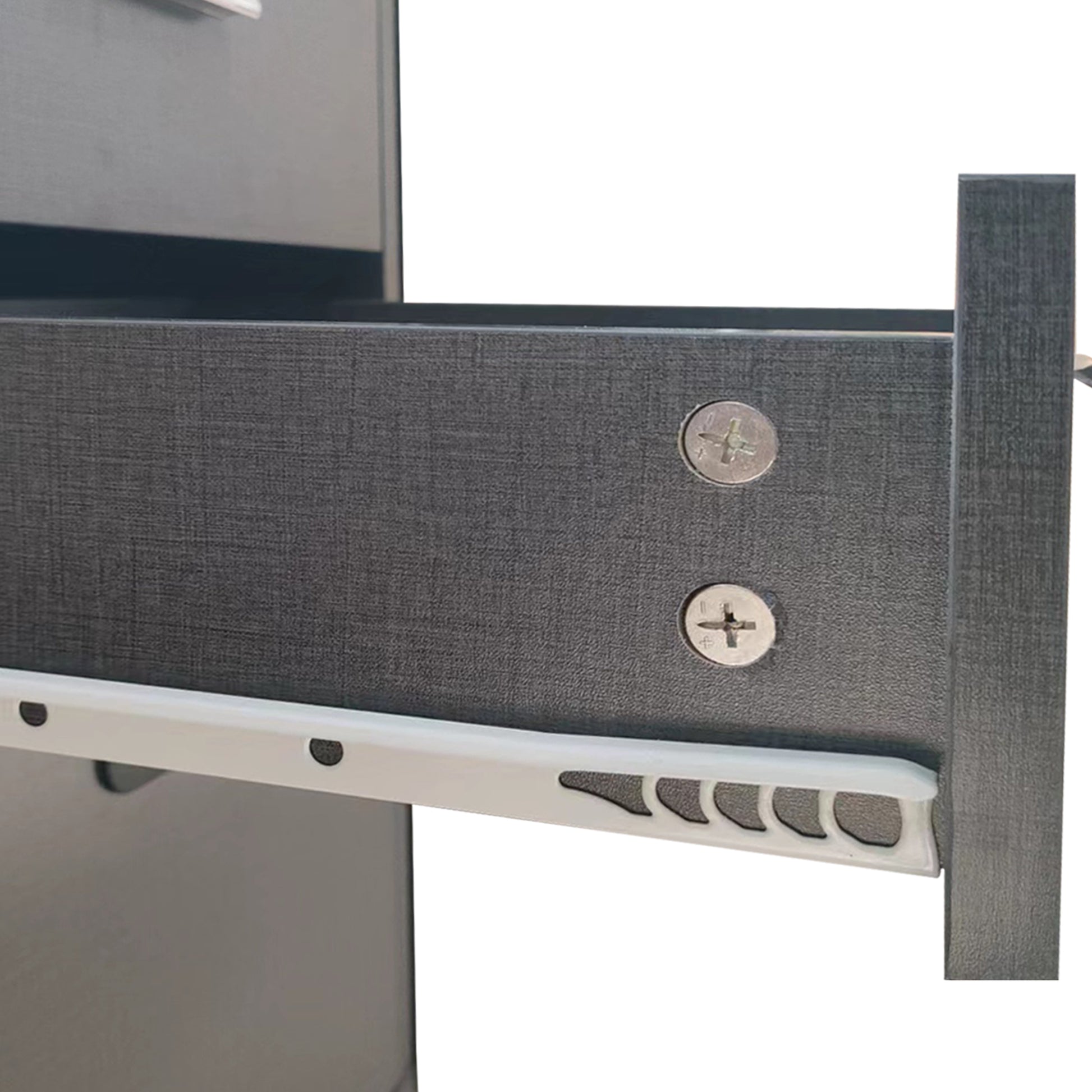 Small Rolling Portable Wooden Drawer File Cabinet with Safety Lock- Dark Gray_9