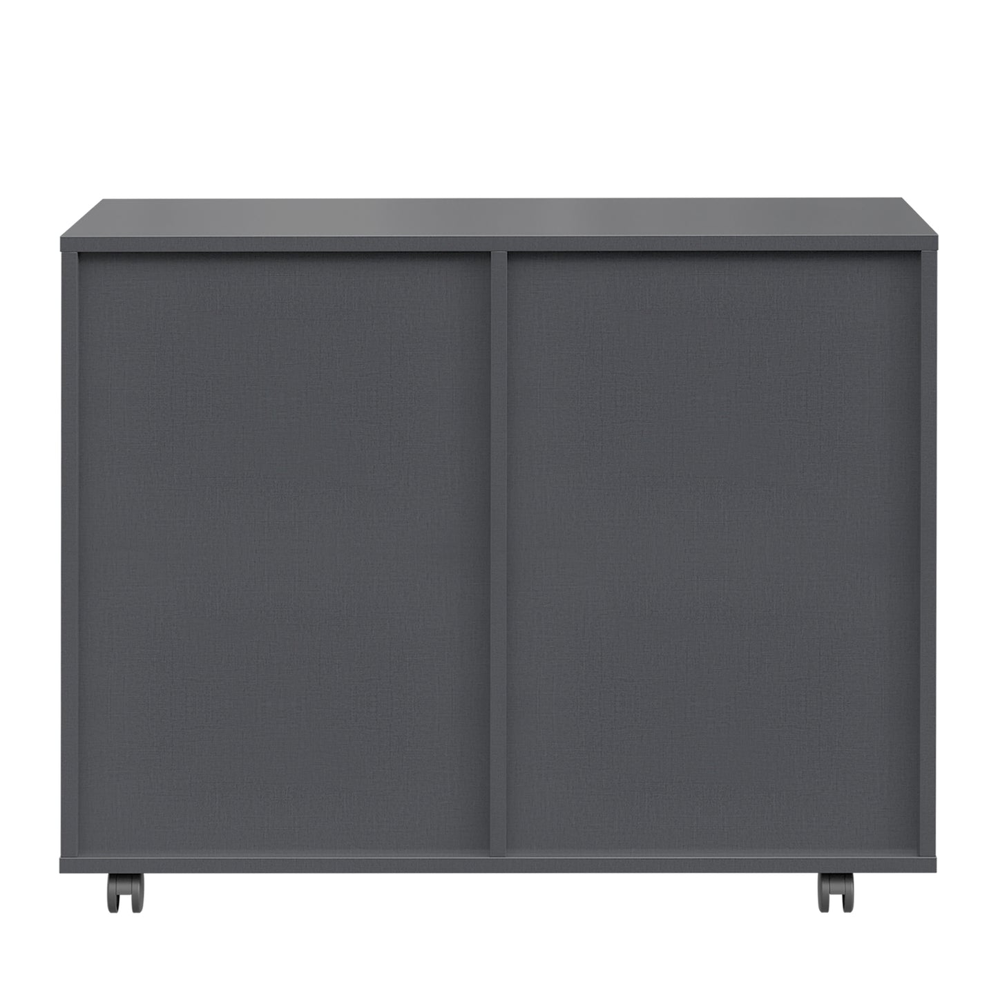 Small Rolling Portable Wooden Drawer File Cabinet with Safety Lock- Dark Gray_16
