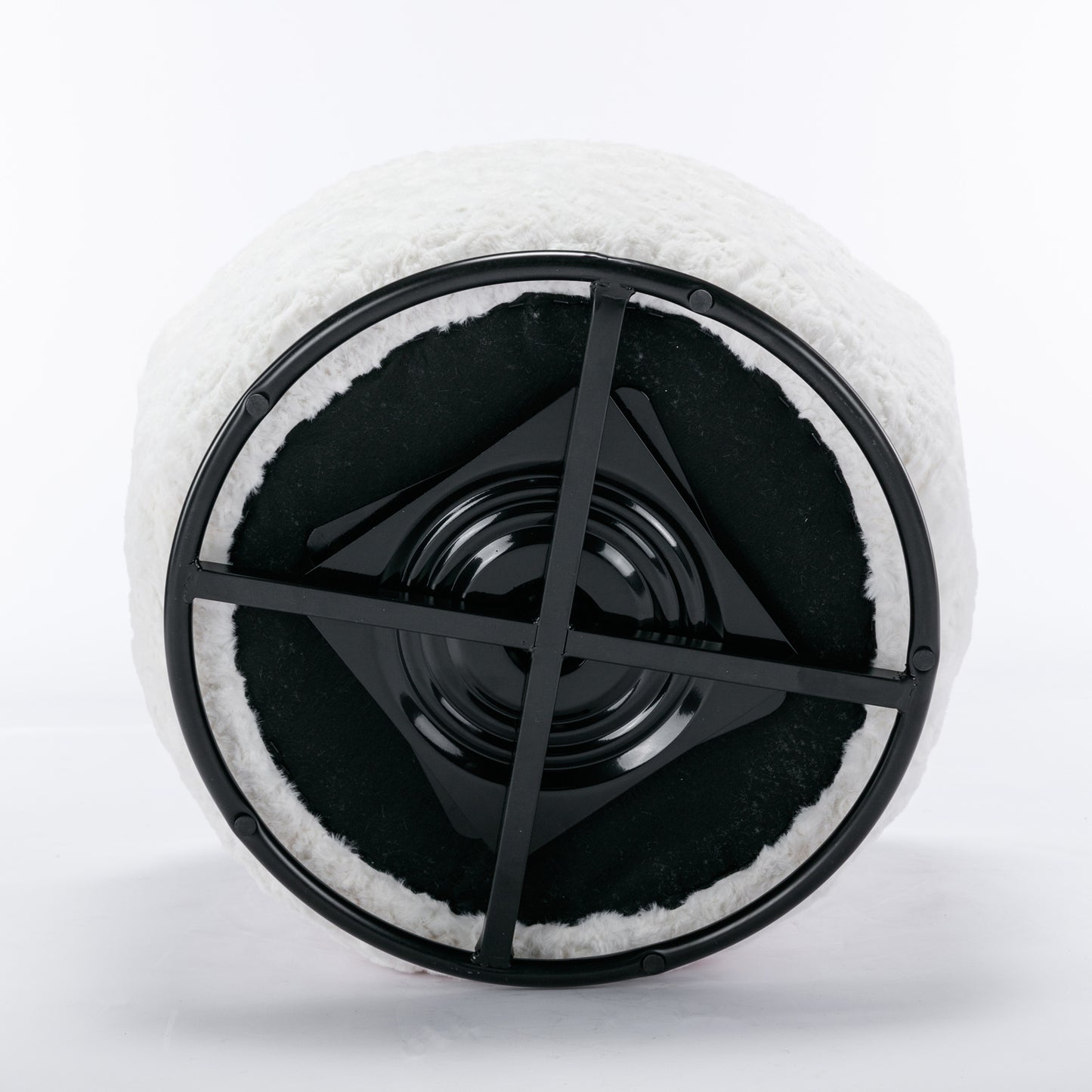 Compact Modern Velvet Fabric Swivel Accent Barrel Chair With Black Powder Coating- Gray_8