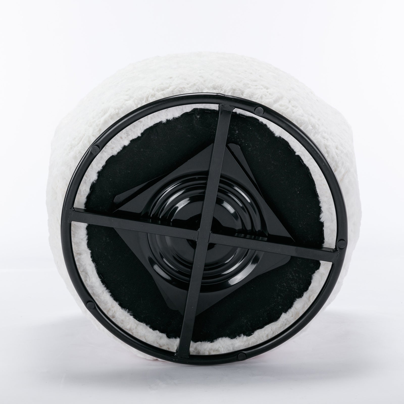 Compact Modern Velvet Fabric Swivel Accent Barrel Chair With Black Powder Coating- Gray_8