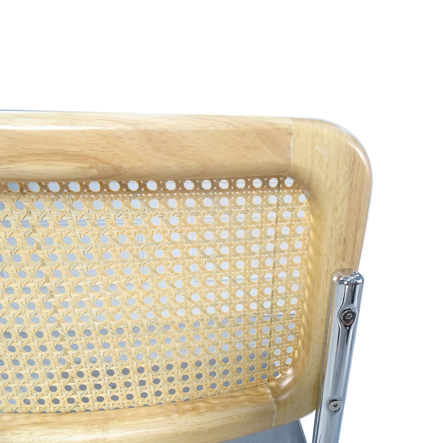 Set of 2 PU Leather Dining Chair with High-Density Sponge Rattan Chair- Gray_14