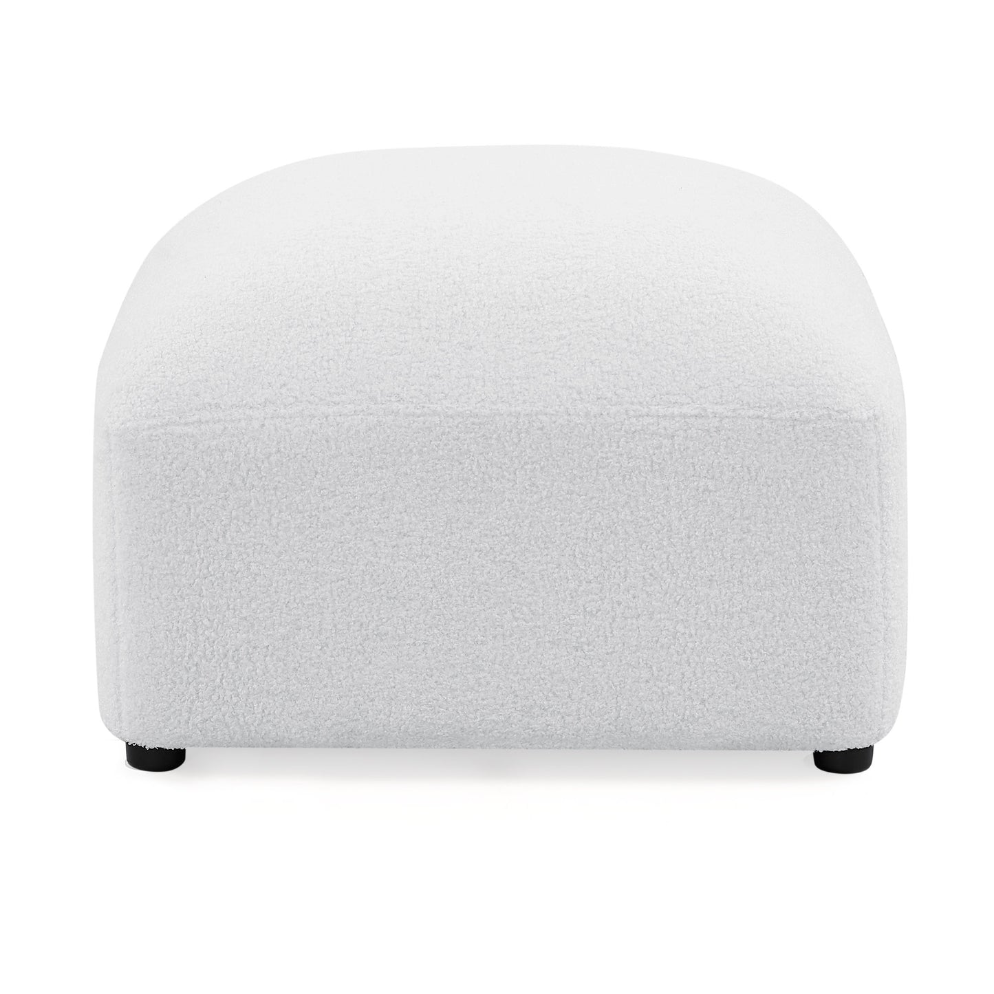 L-Shape Modular Sectional Sofa Couch Reversible Combination- White_0