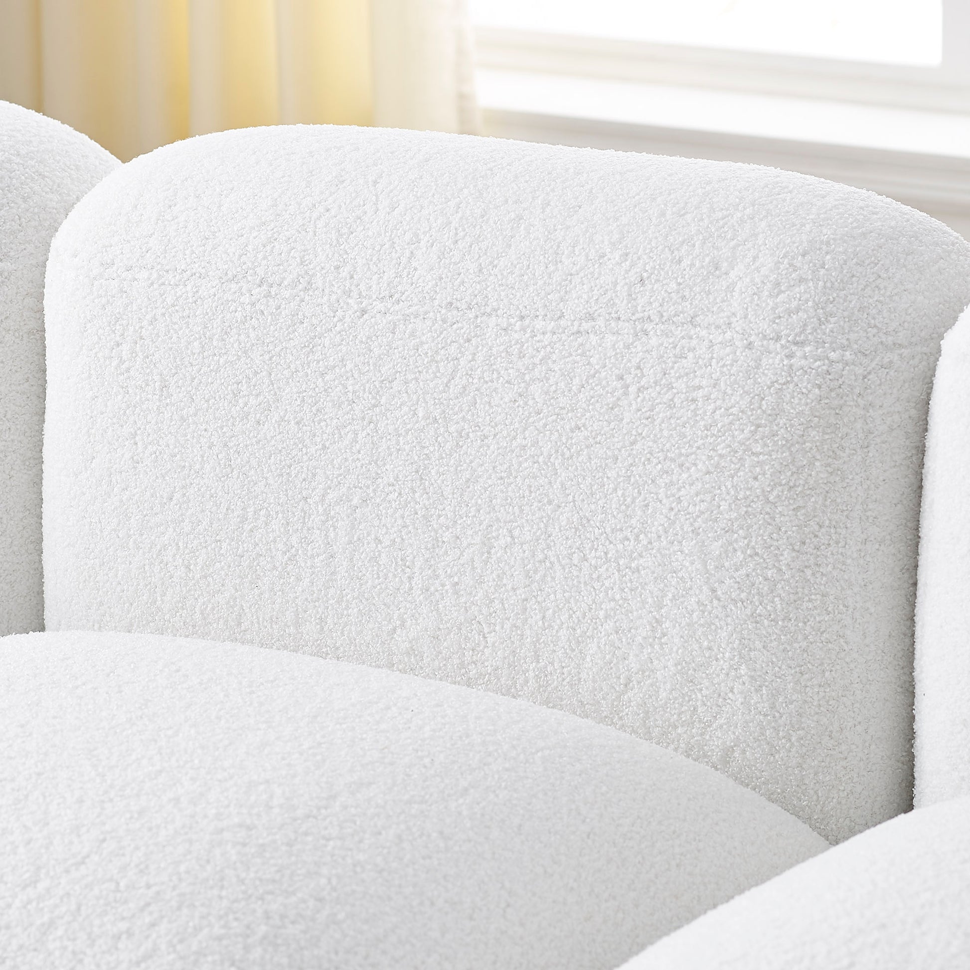 L-Shape Modular Sectional Sofa Couch Reversible Combination- White_4