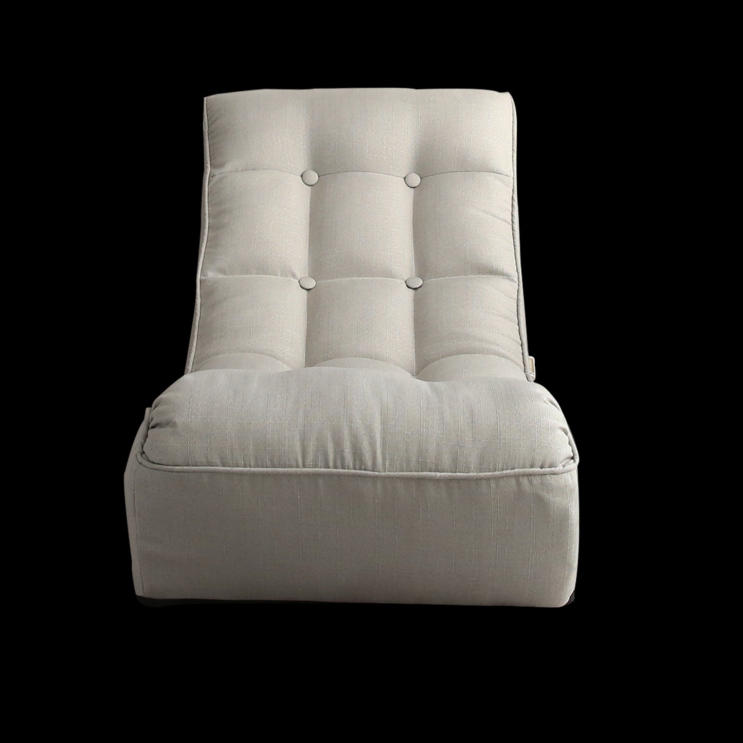 Single Seater Japanese Style Thick Cushioned Lazy Tatami Recliner Sofa- Gray_3
