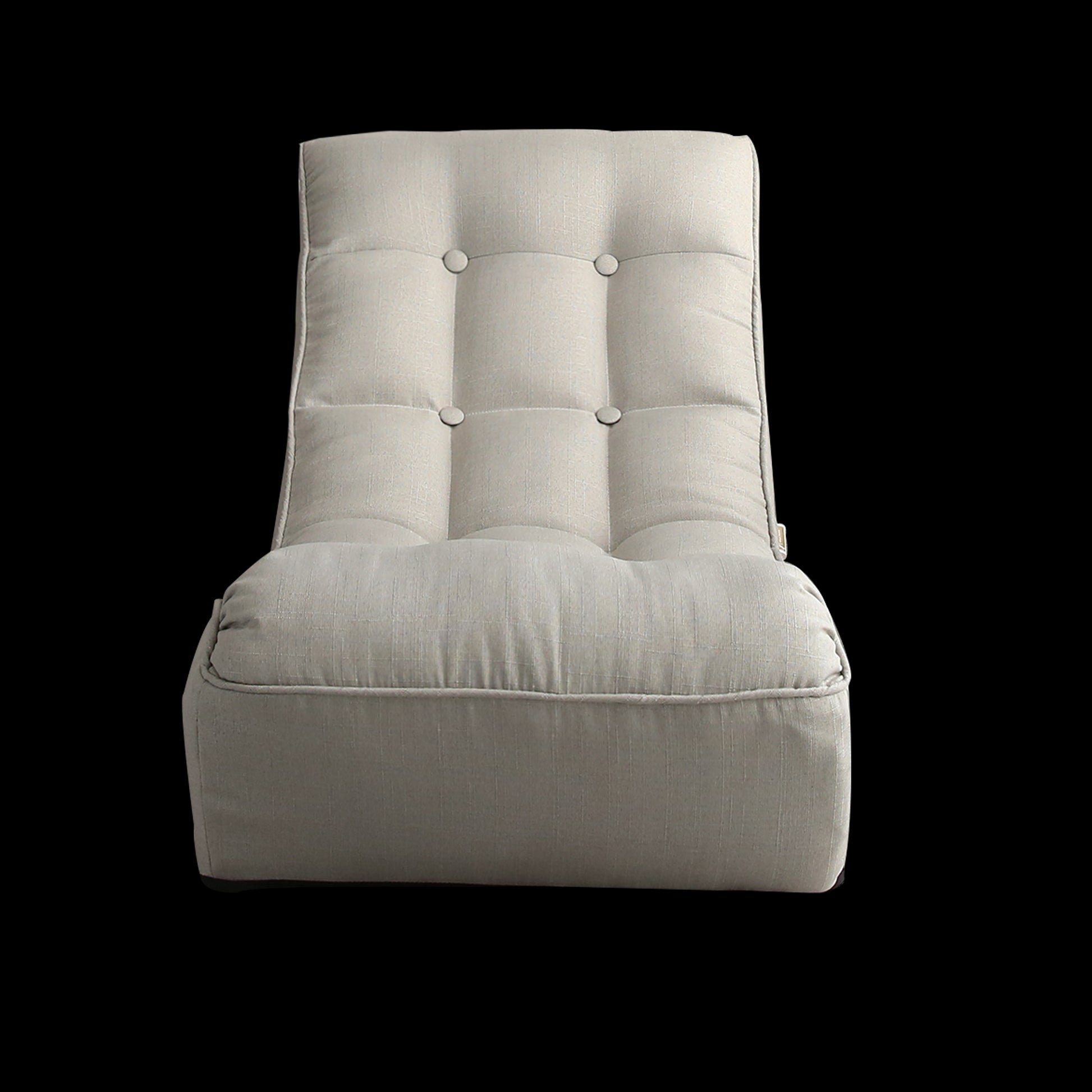 Single Seater Japanese Style Thick Cushioned Lazy Tatami Recliner Sofa- Gray_3