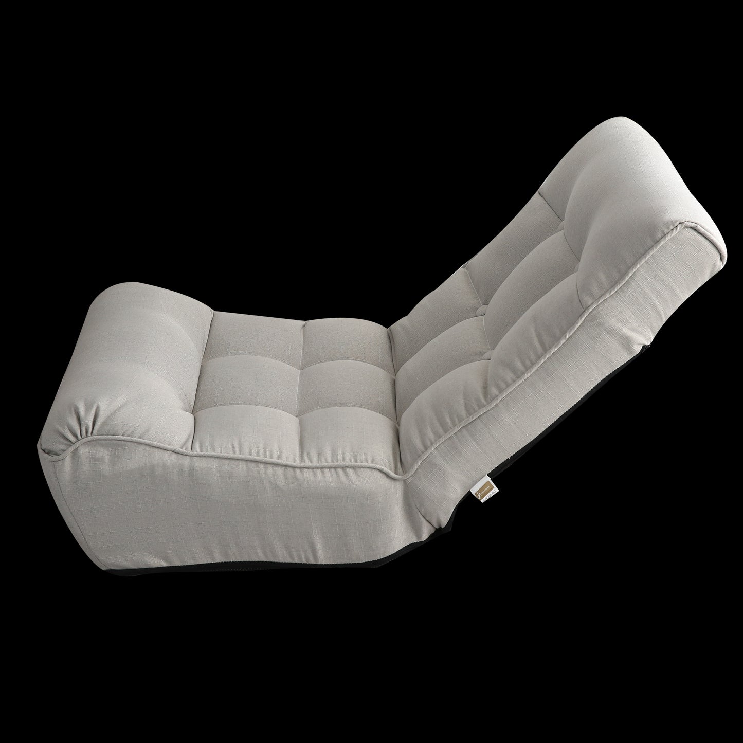 Single Seater Japanese Style Thick Cushioned Lazy Tatami Recliner Sofa- Gray_9