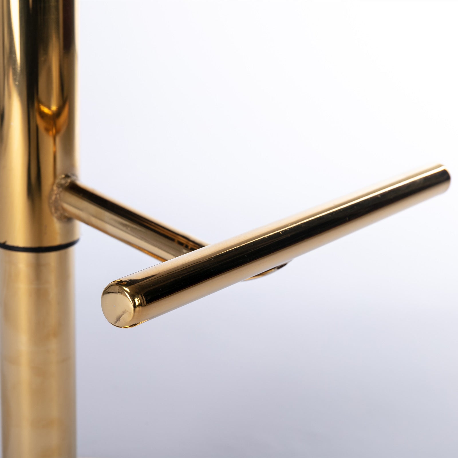 Set of 2 Gold Details Upholstered Whole Back Tufted PU Armless Bar Stools- Beige_11