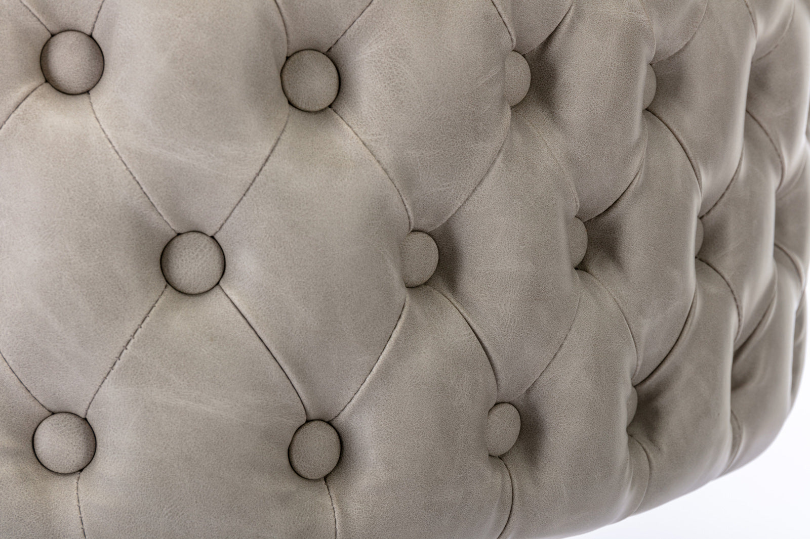 Set of 2 Gold Details Upholstered Whole Back Tufted PU Armless Bar Stools- Beige_7