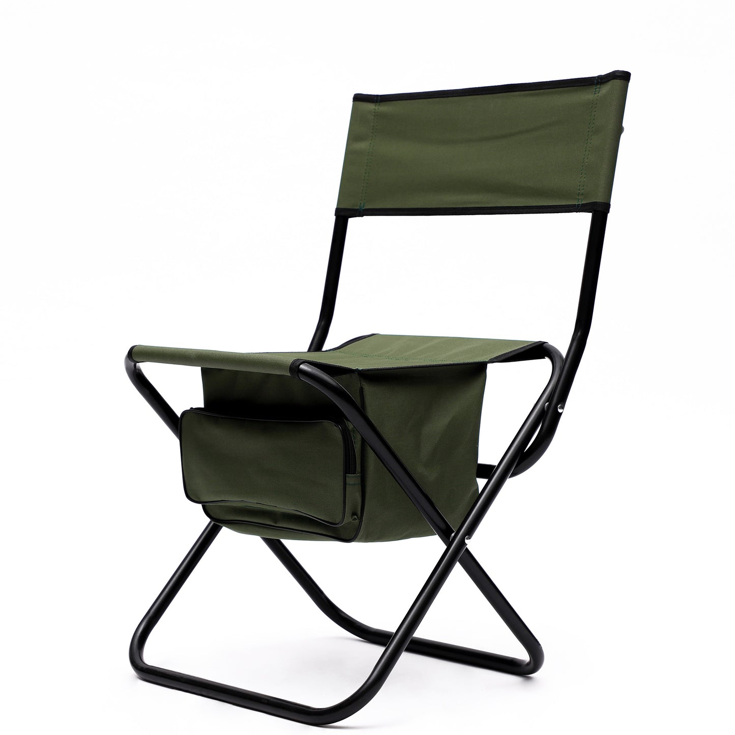 2 Pcs/Set Portable Folding Outdoor Camping Chair with Storage Bag- Green_14