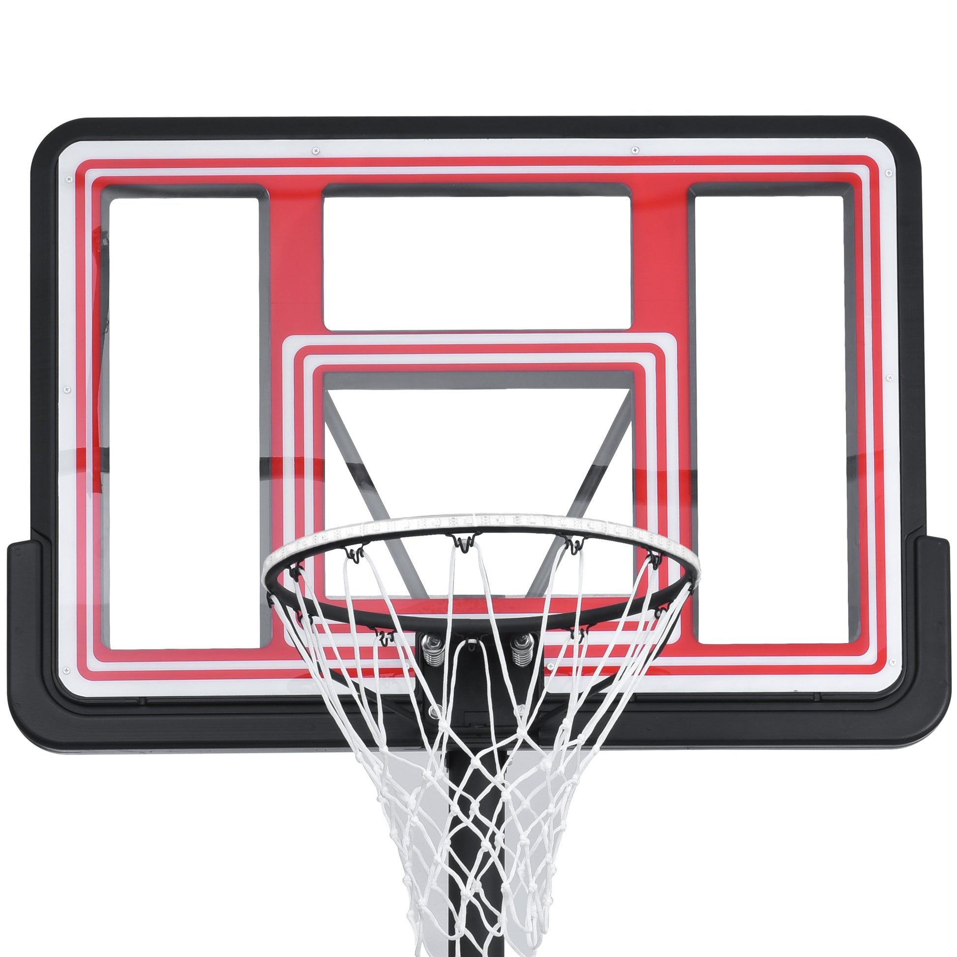 Adjustable Height Portable Basketball System with Wheels and Stable Base_17