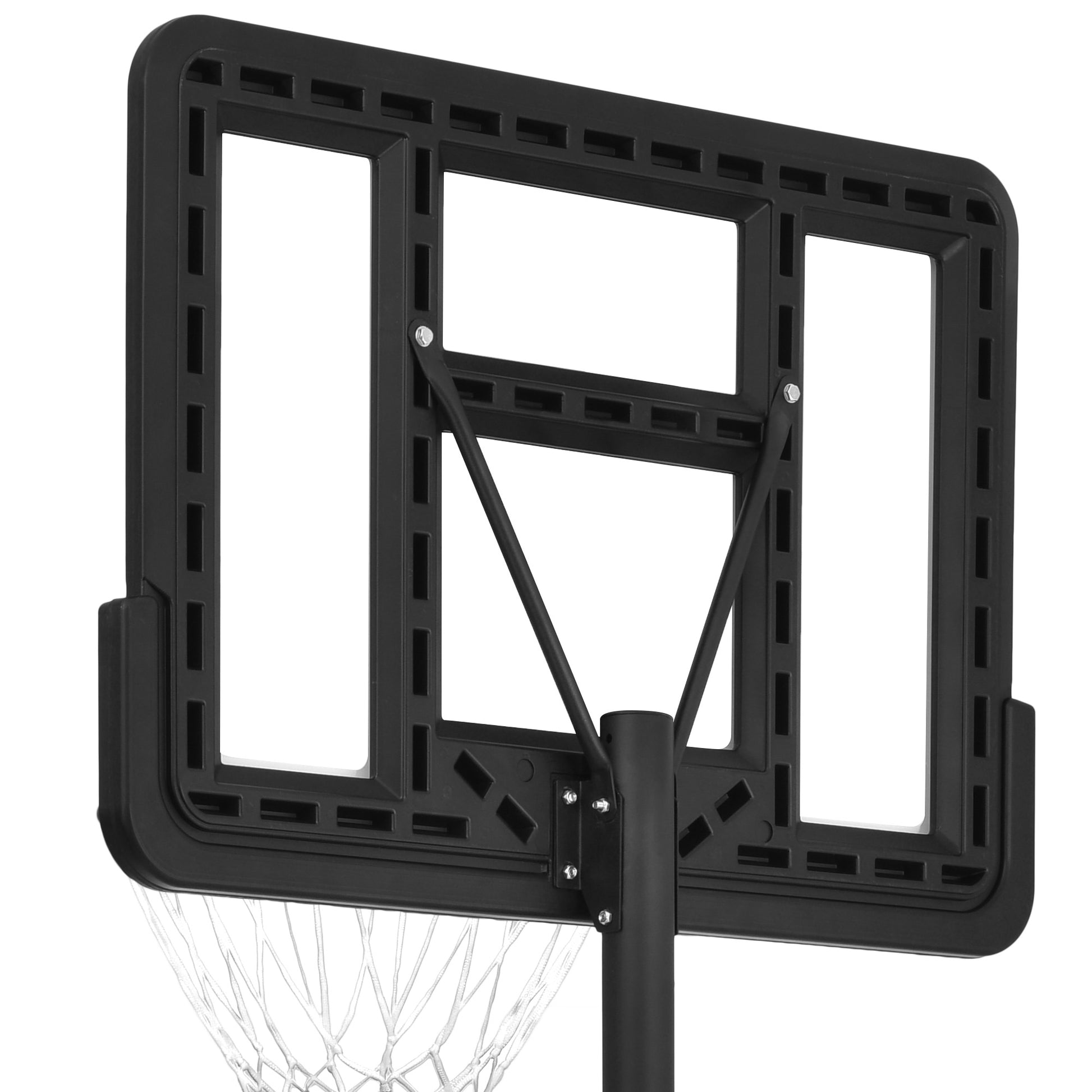 Adjustable Height Portable Basketball System with Wheels and Stable Base_16