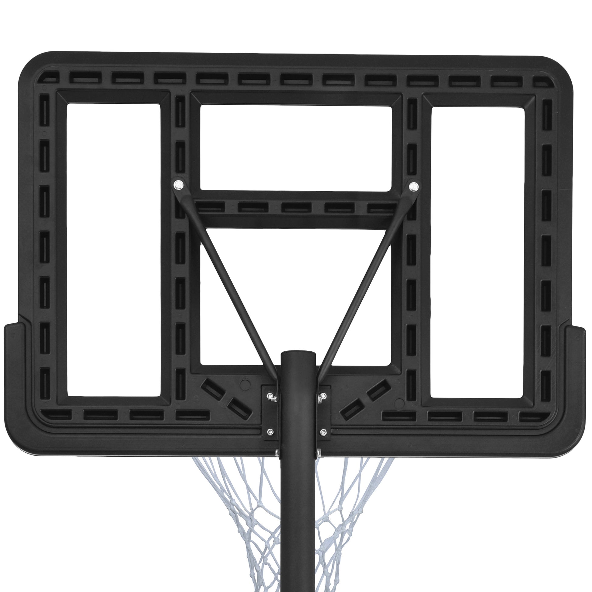 Adjustable Height Portable Basketball System with Wheels and Stable Base_15