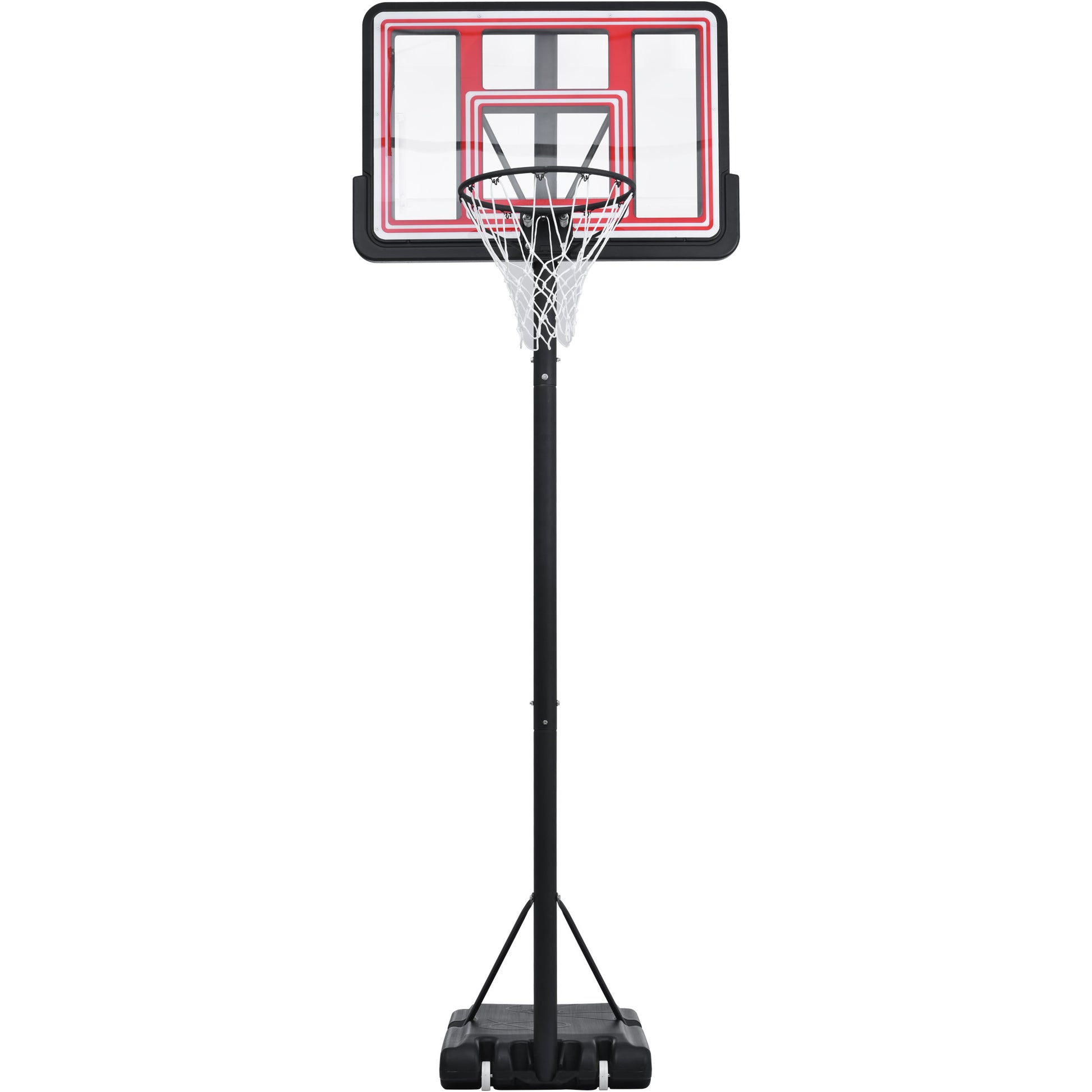 Adjustable Height Portable Basketball System with Wheels and Stable Base_32