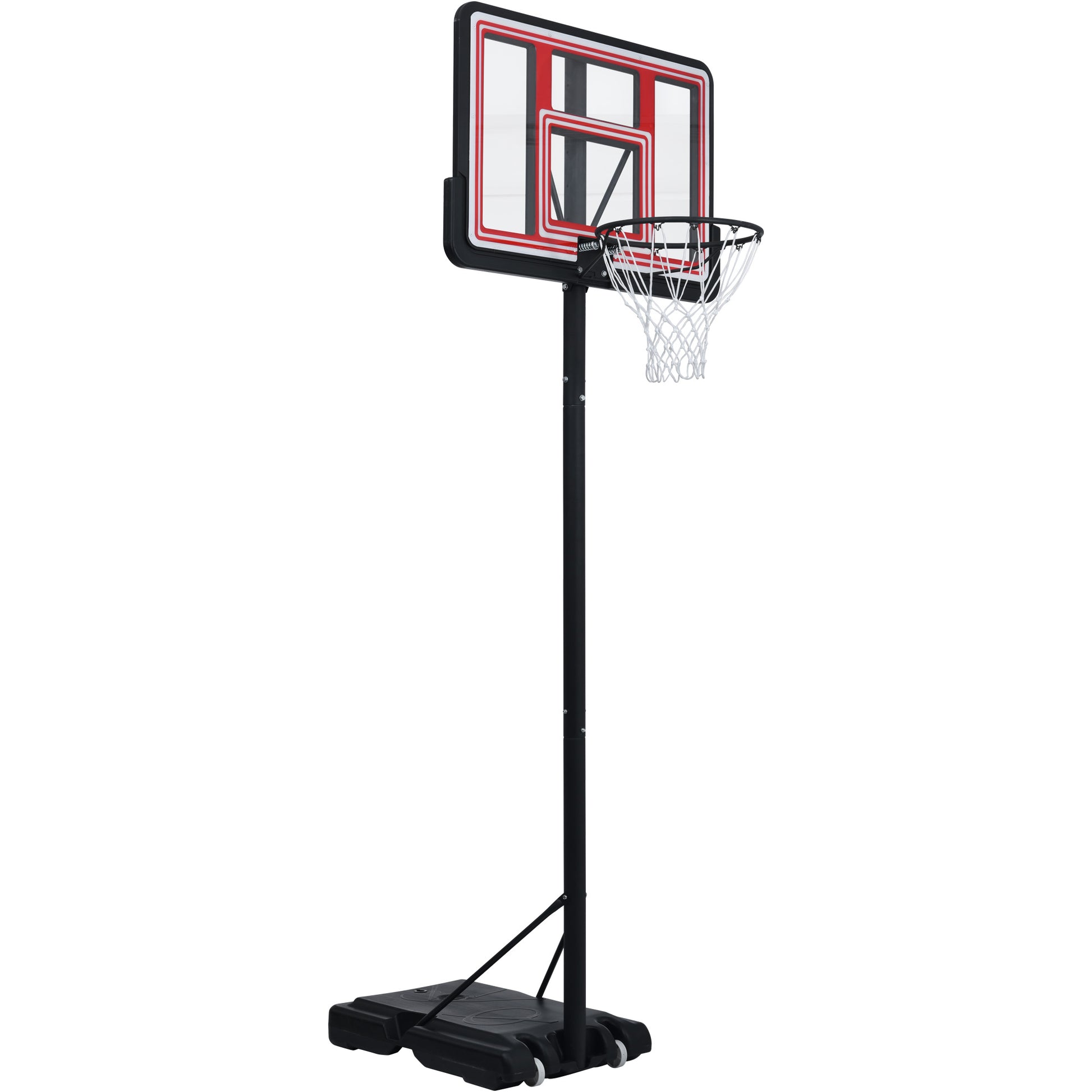 Adjustable Height Portable Basketball System with Wheels and Stable Base_33