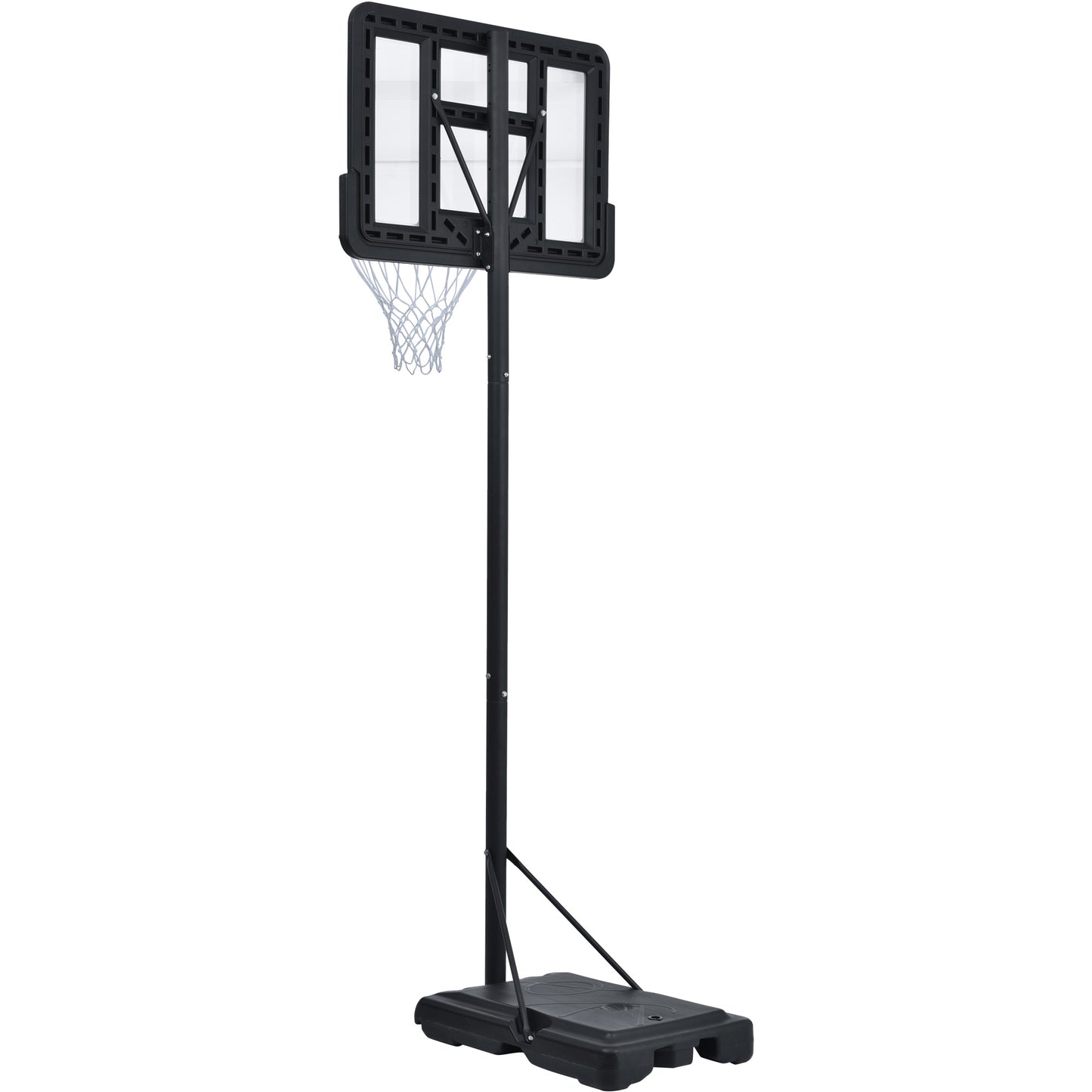 Adjustable Height Portable Basketball System with Wheels and Stable Base_35