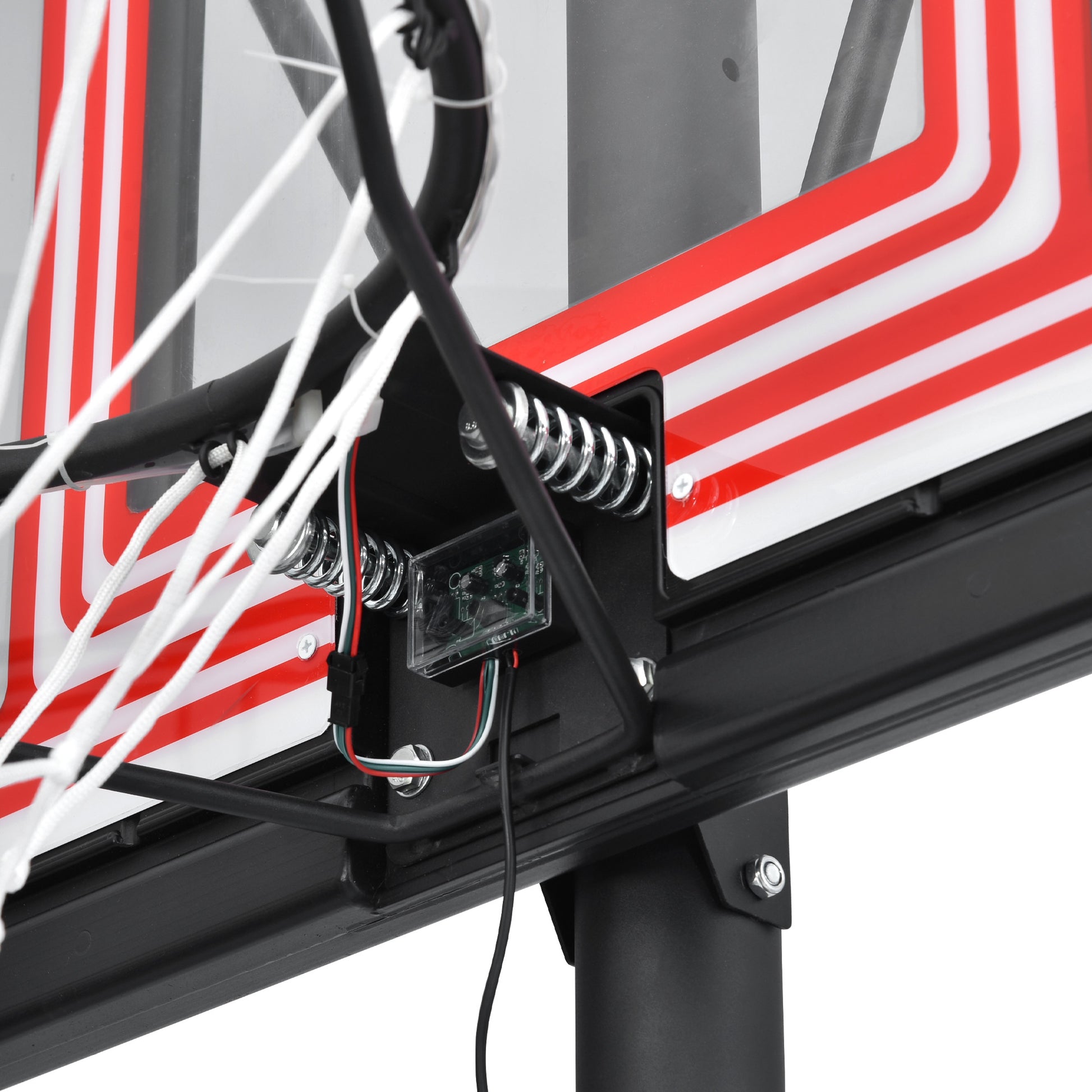 Adjustable Height Portable Basketball System with Wheels and Stable Base_4