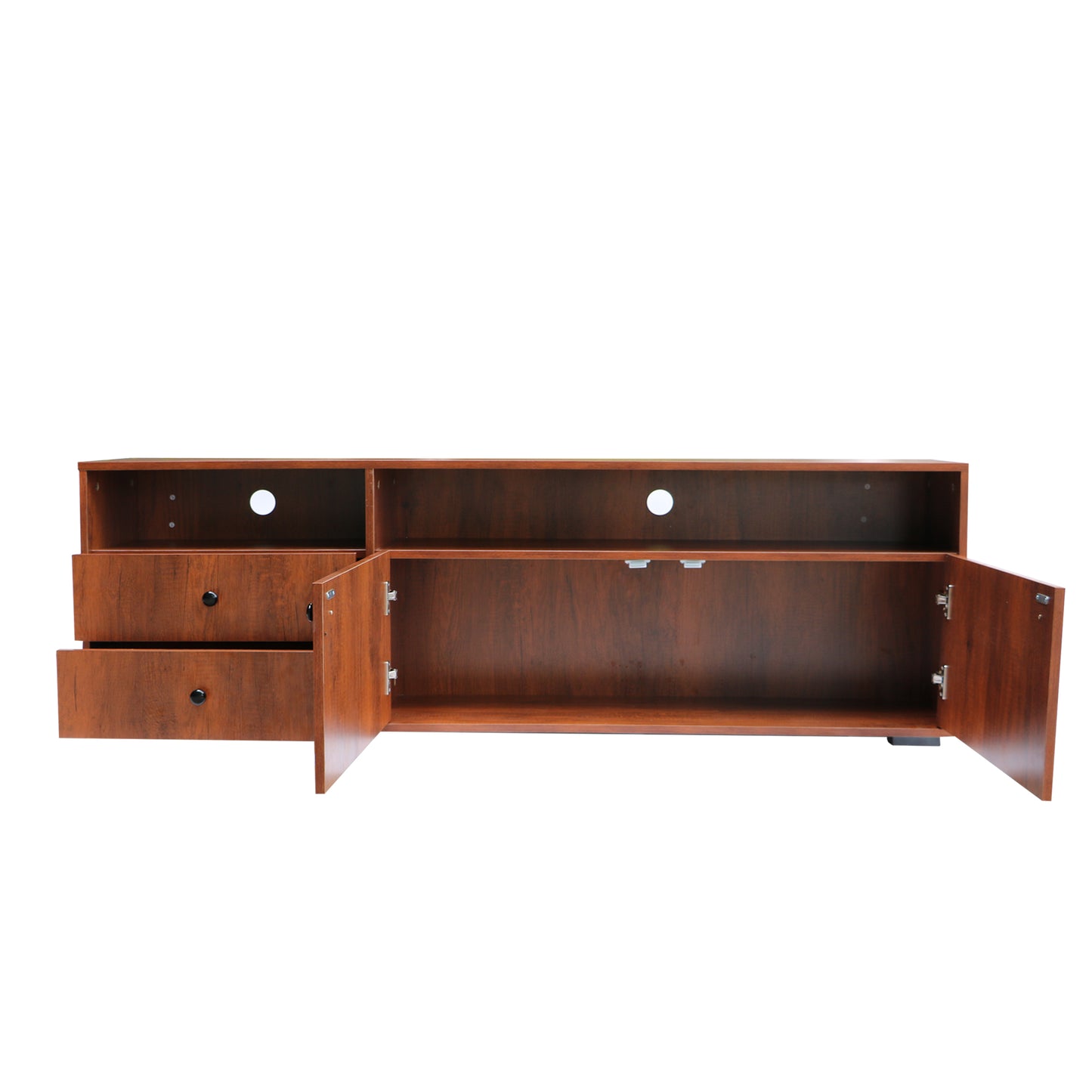 Media Console Entertainment Center Television Table TV Cabinet- Rosewood_6