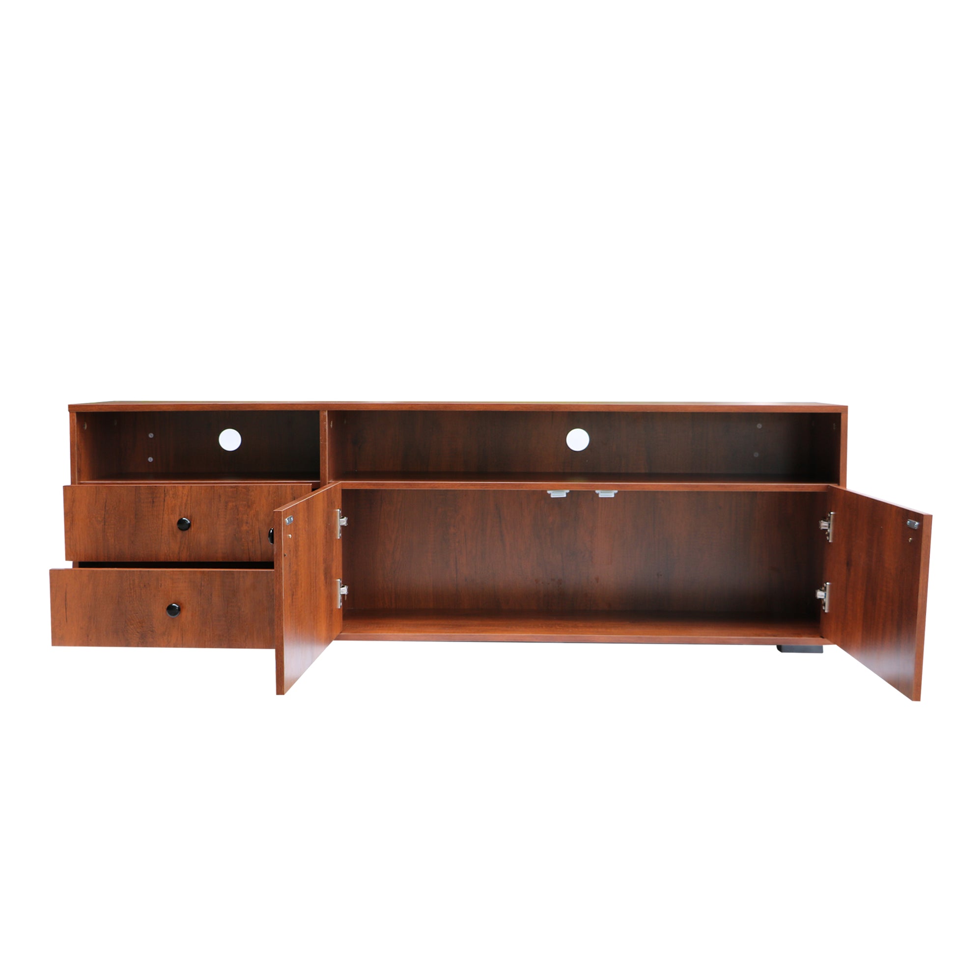 Media Console Entertainment Center Television Table TV Cabinet- Rosewood_6