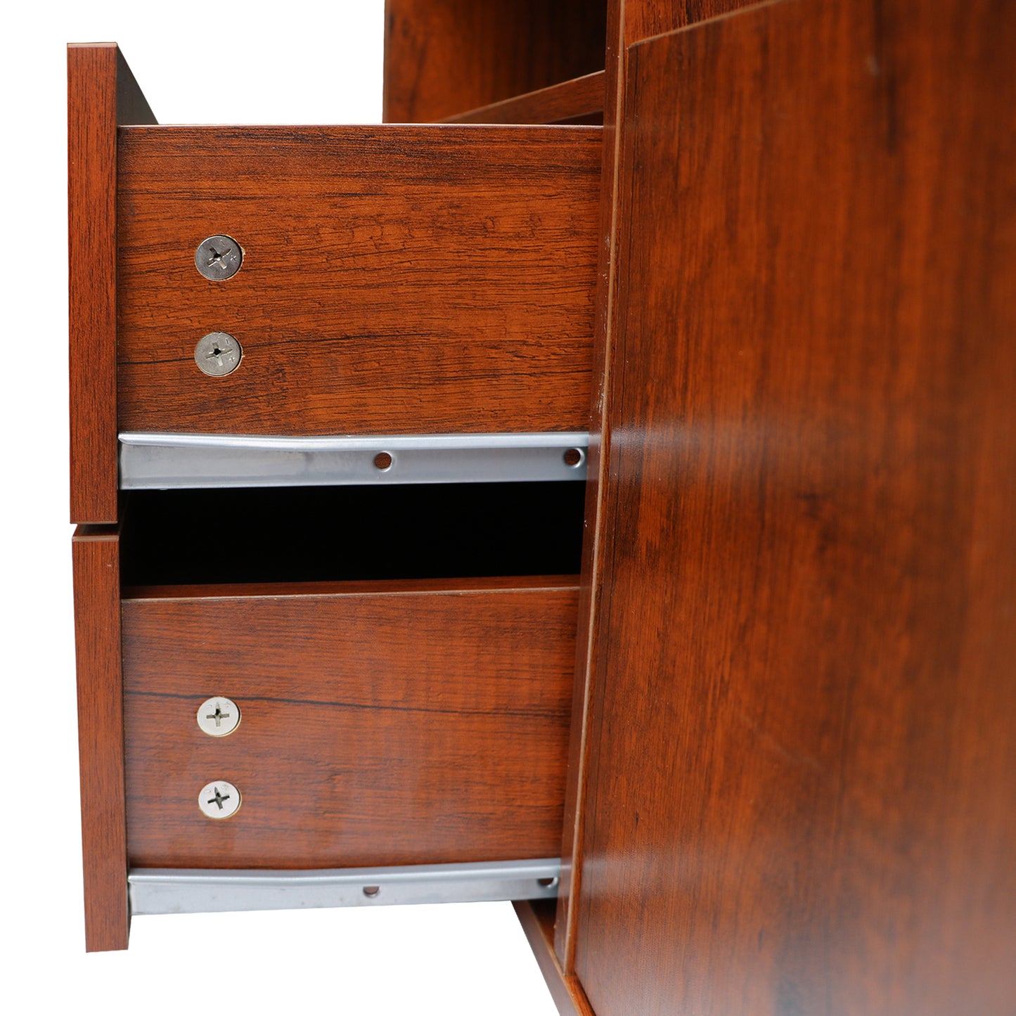 Media Console Entertainment Center Television Table TV Cabinet- Rosewood_12