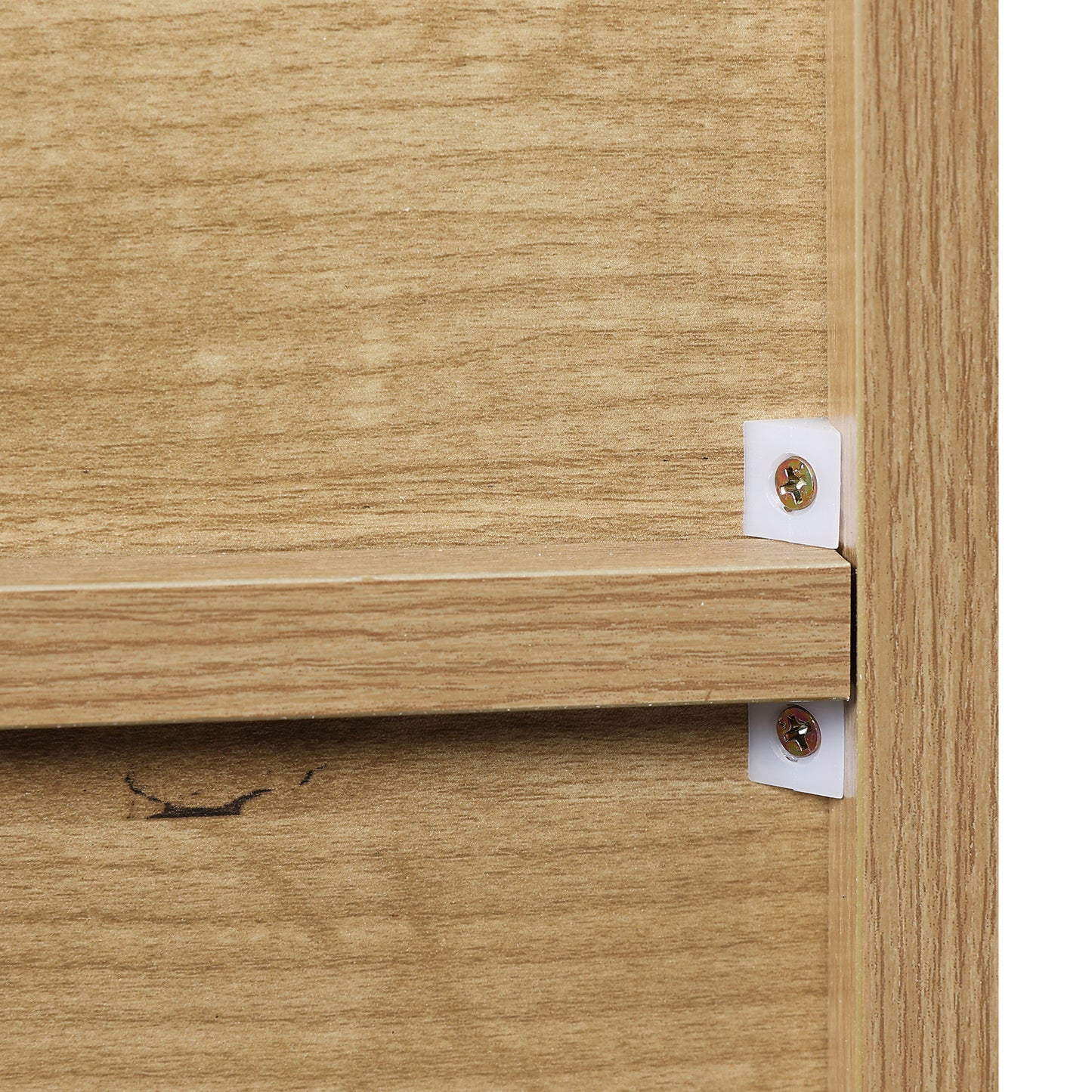 Wood Storage Dresser Cabinet Bar Storage Organizer with PU Handles- Black+Brown_18