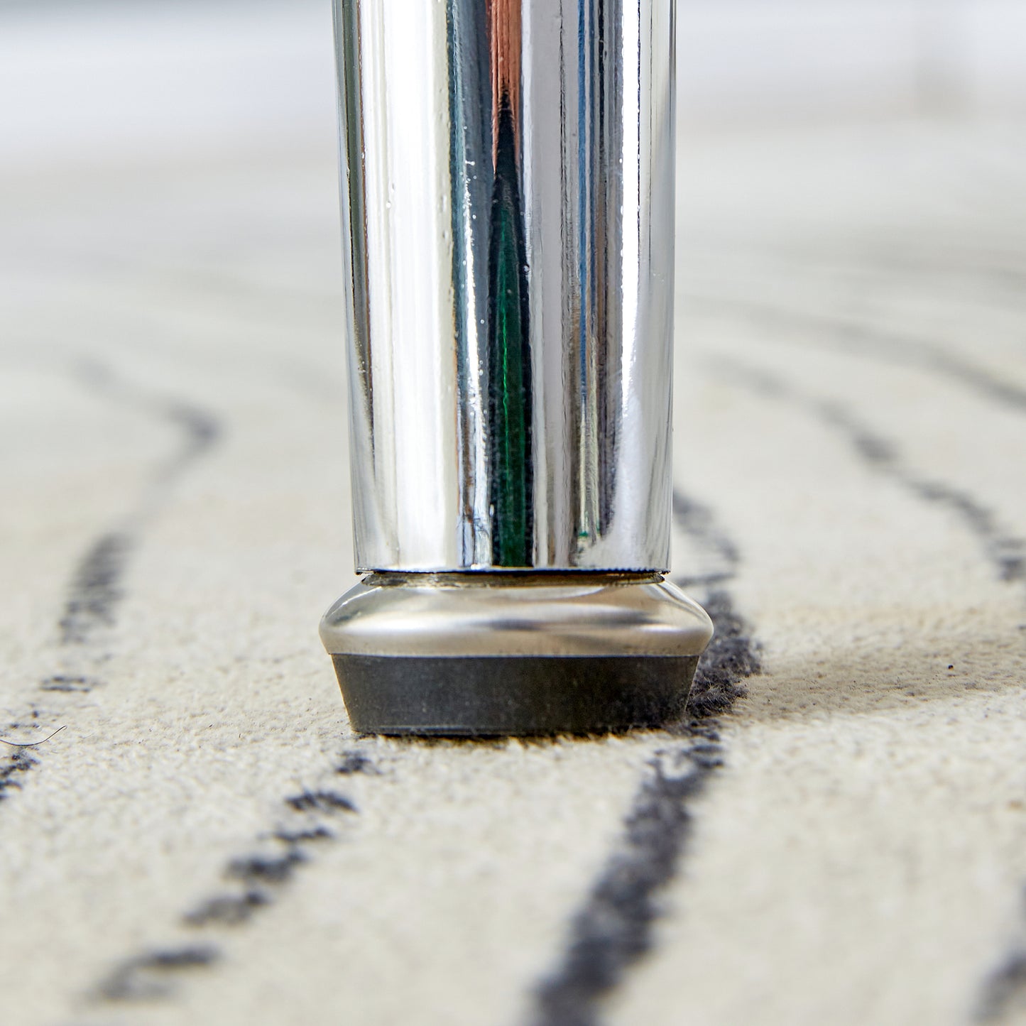 Modern Minimalist Rectangular White Marbled Tempered Glass Desktop with Silver Metal Legs_9