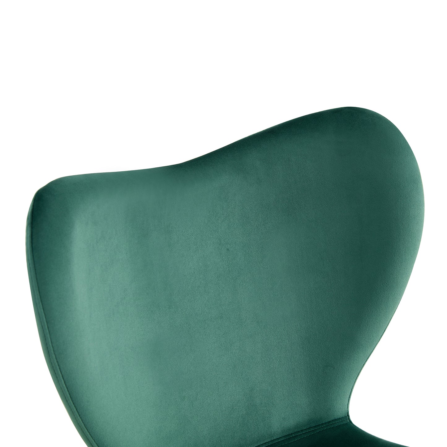 Dark Green Velvet Upholstered Chair Dining Chair with Metal Legs Set of 2_16