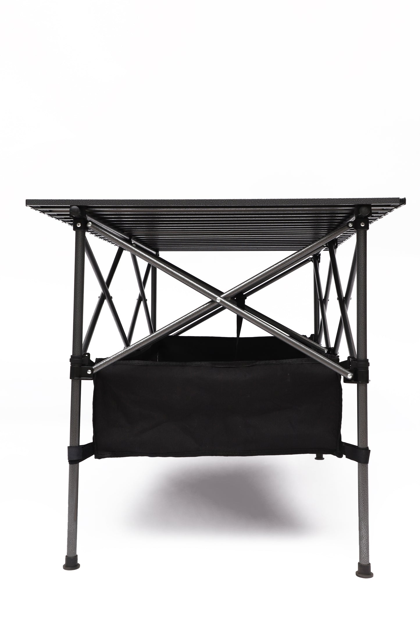 Set of 5 Outdoor Camping Foldable Chair and Roll up Portable Table- Black+Gray_24