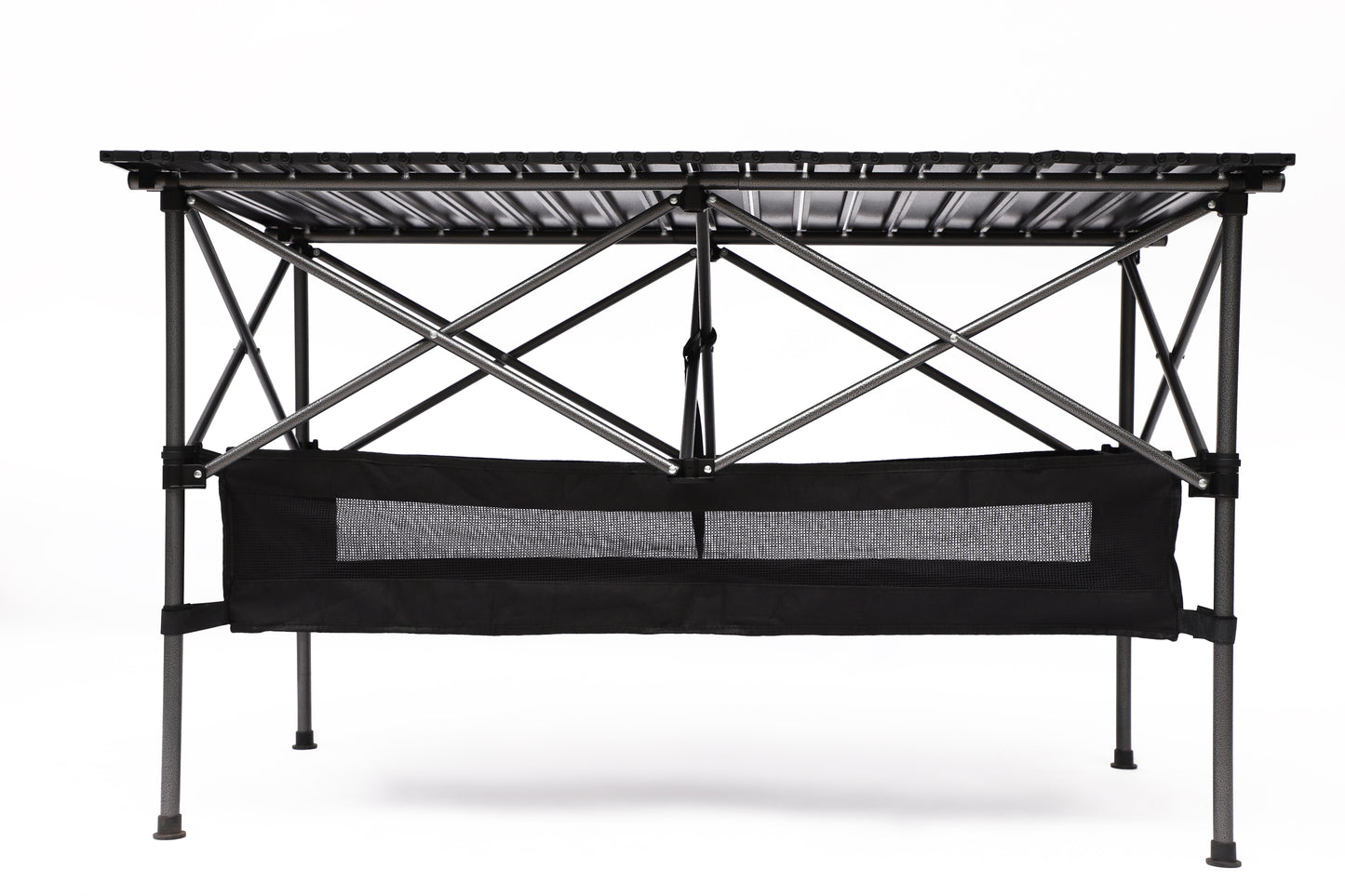 Set of 5 Outdoor Camping Foldable Chair and Roll up Portable Table- Black+Gray_23