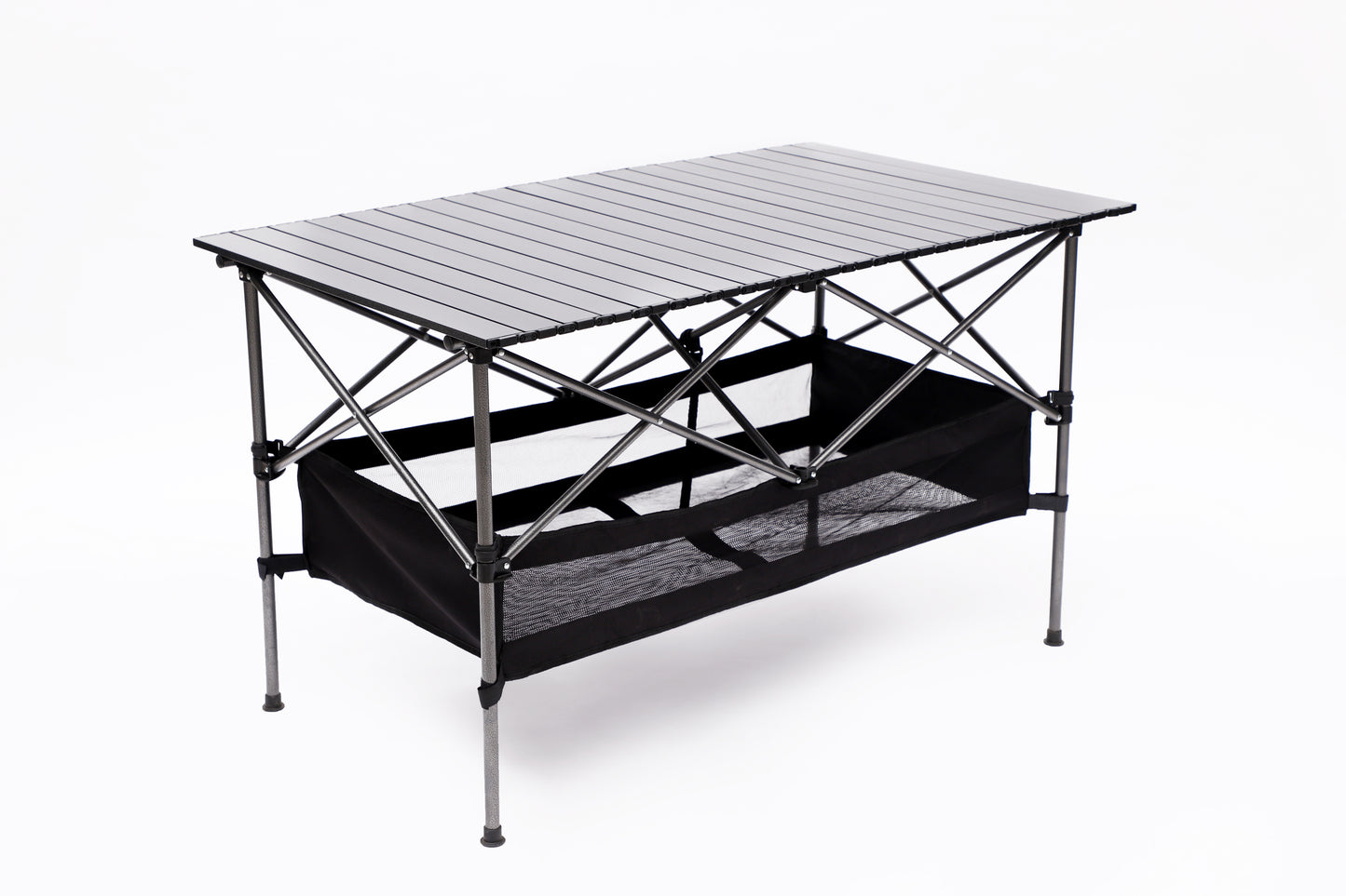 Set of 3, Folding Outdoor Table and Chairs Set for Indoor, Outdoor Camping, Picnics, Beach,Backyard, BBQ, Party, Patio, Black/Gray-_17