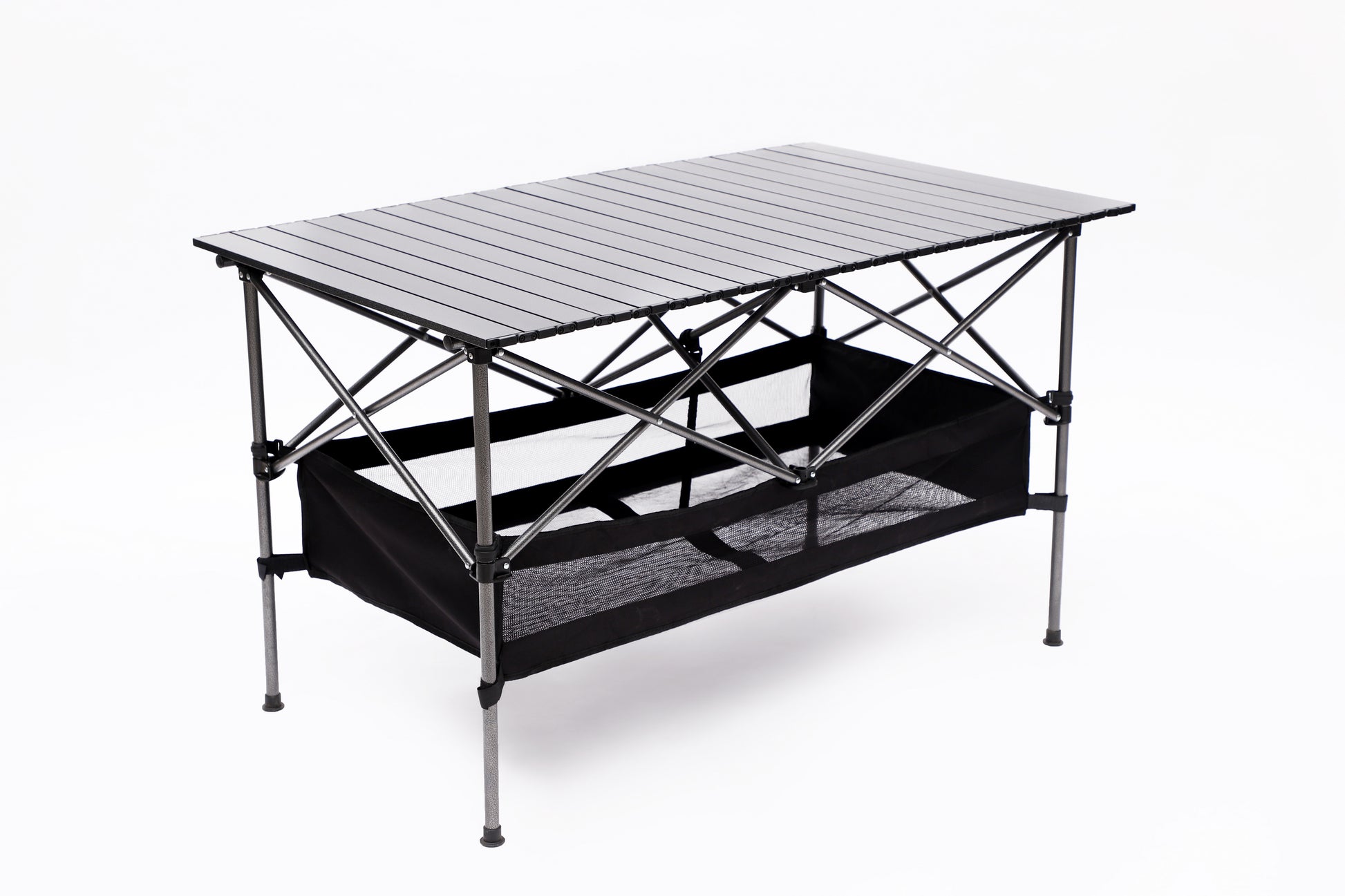 Set of 3, Folding Outdoor Table and Chairs Set for Indoor, Outdoor Camping, Picnics, Beach,Backyard, BBQ, Party, Patio, Black/Gray-_17