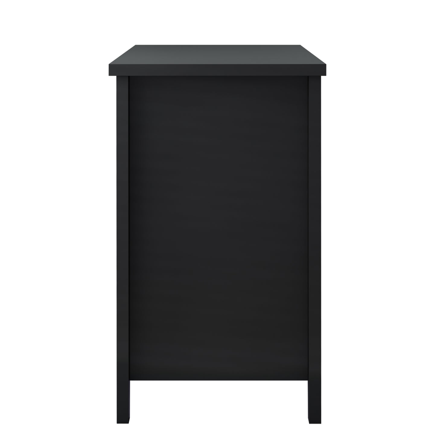6 Drawers Wood Accent Stylish Dresser Chest and Storage Organizer- Black_9