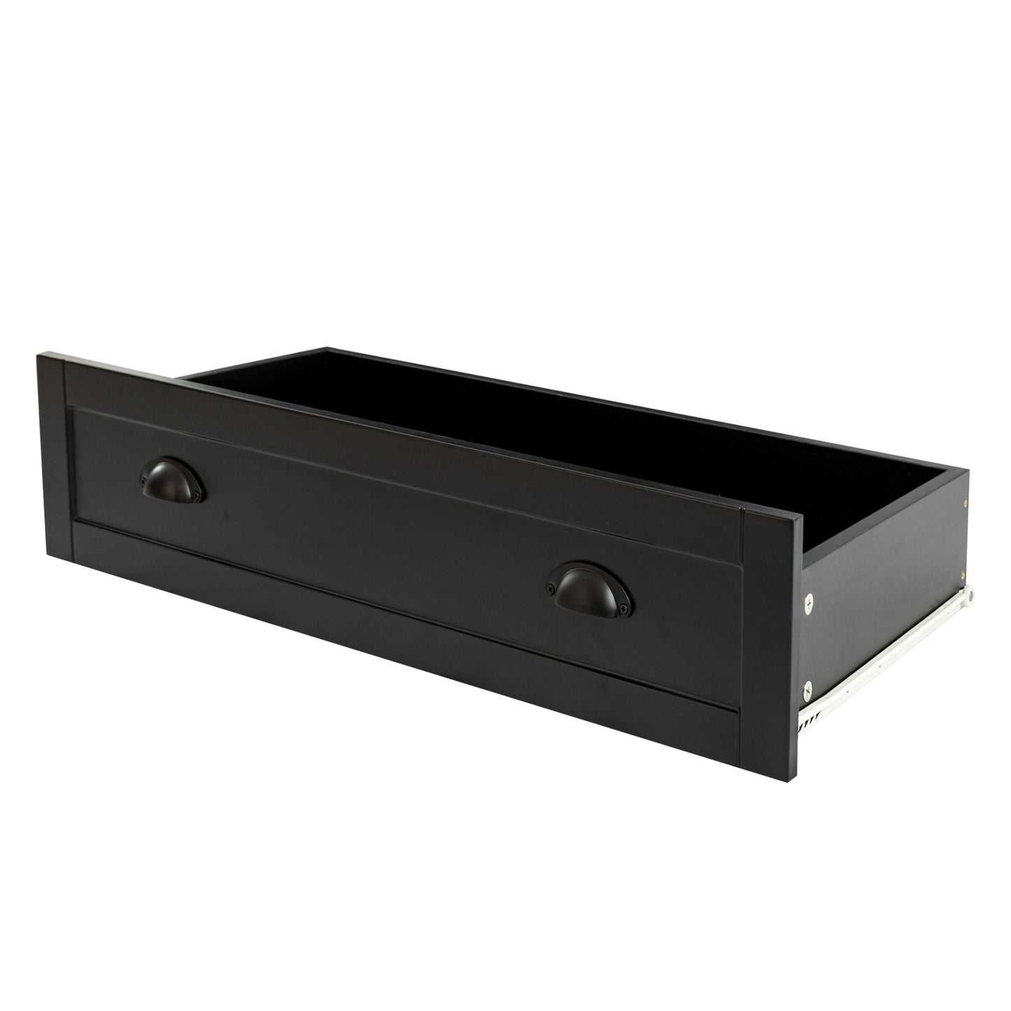 6 Drawers Wood Accent Stylish Tall Dresser Chest and Storage Organizer- Black_16
