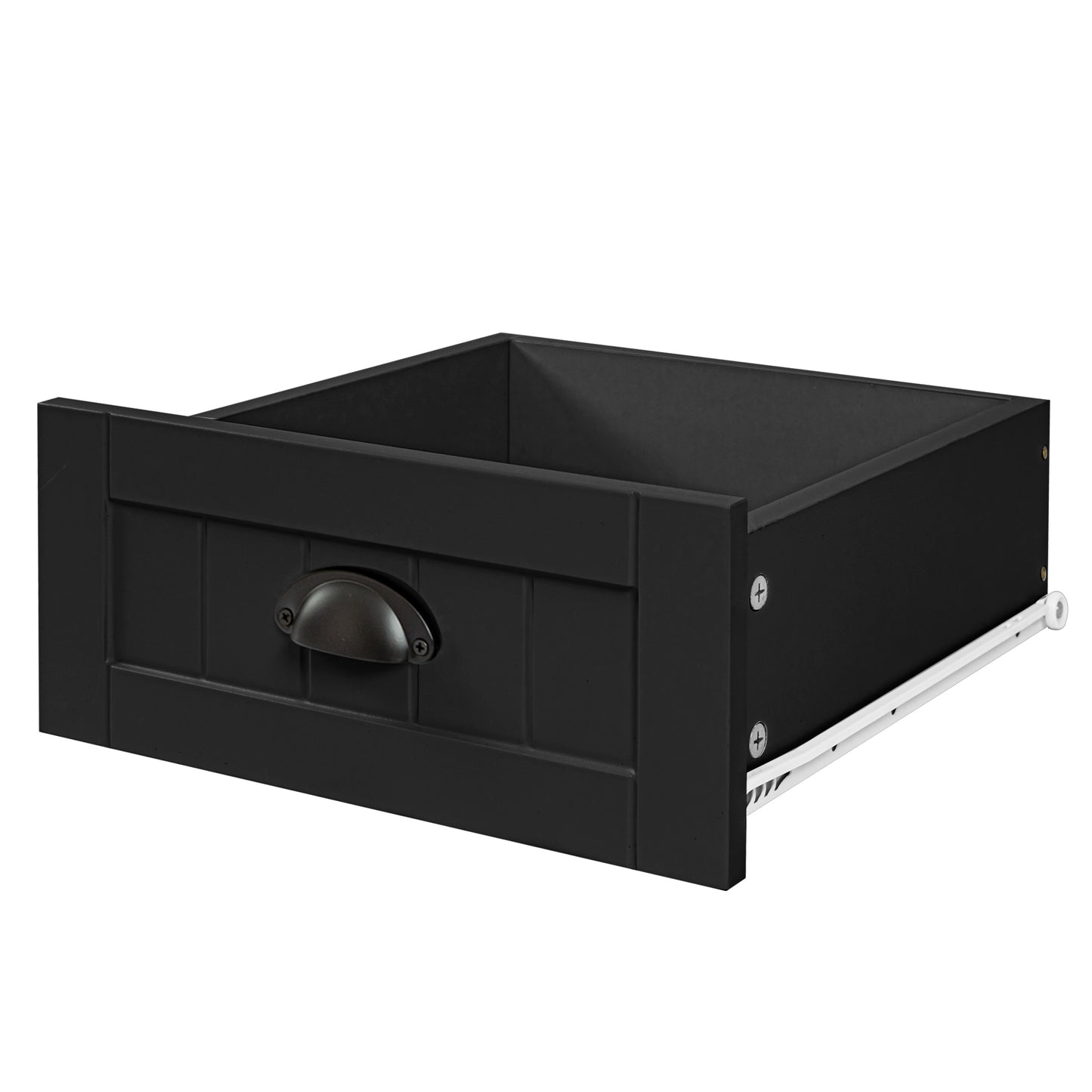 6 Drawers Wood Accent Stylish Tall Dresser Chest and Storage Organizer- Black_17