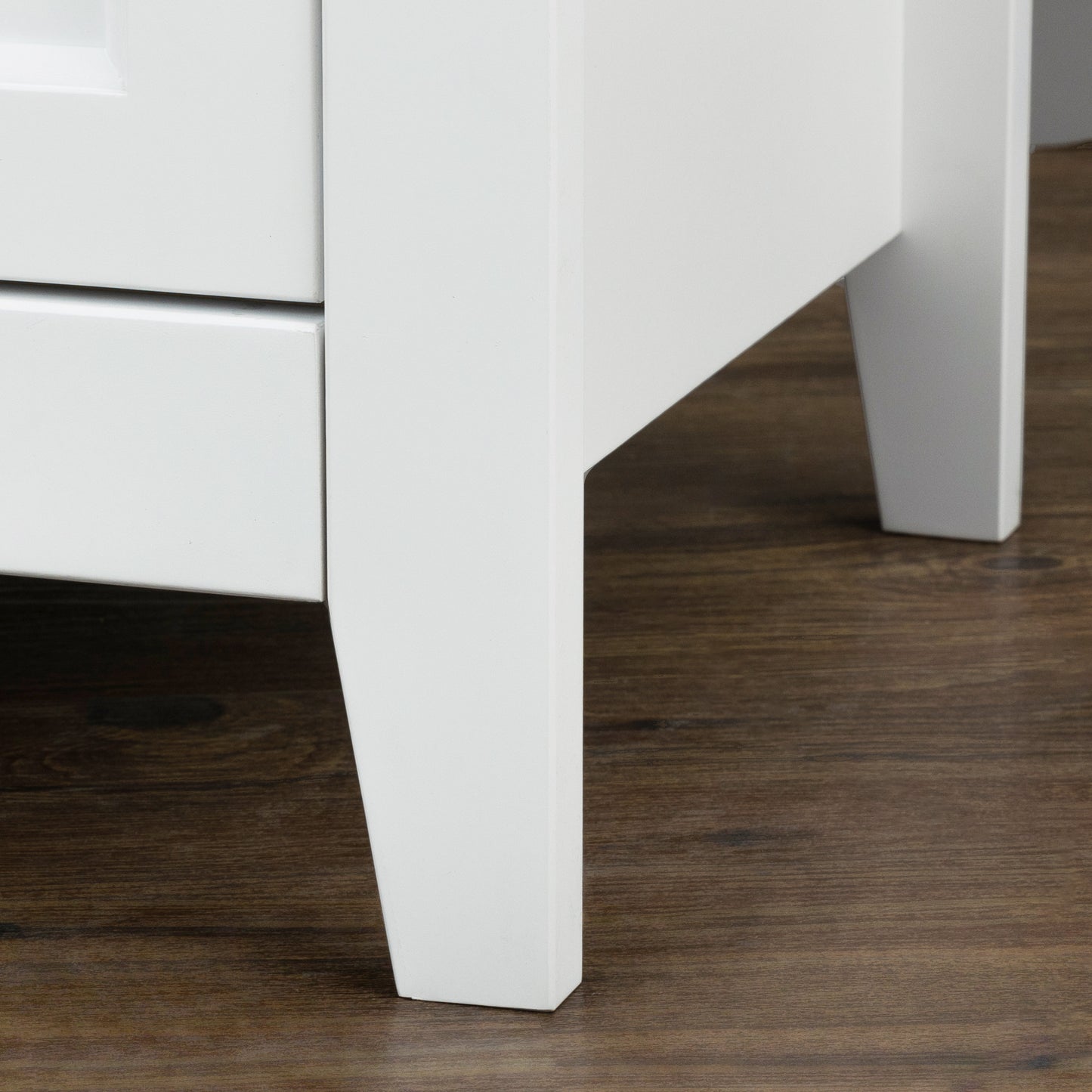 4 Drawers Wooden Stylish Side Board Dresser and Storage Organizer- White_13