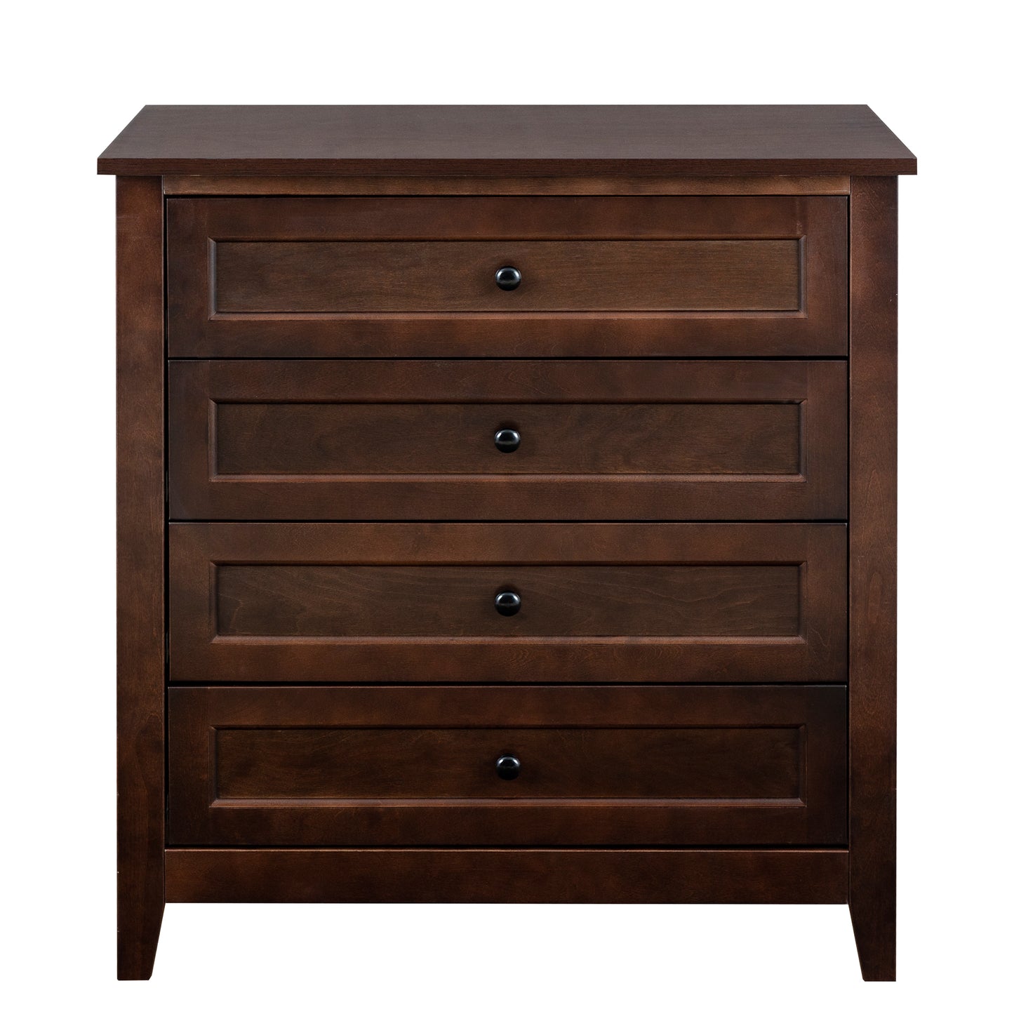 4 Drawers Wooden Stylish Side Board Dresser and Storage Organizer- Auburn_5