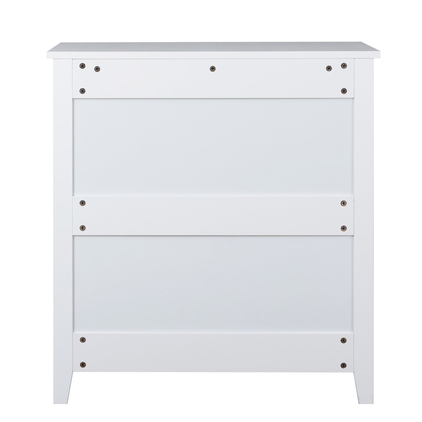 4 Drawers Wooden Stylish Side Board Dresser and Storage Organizer- White_11