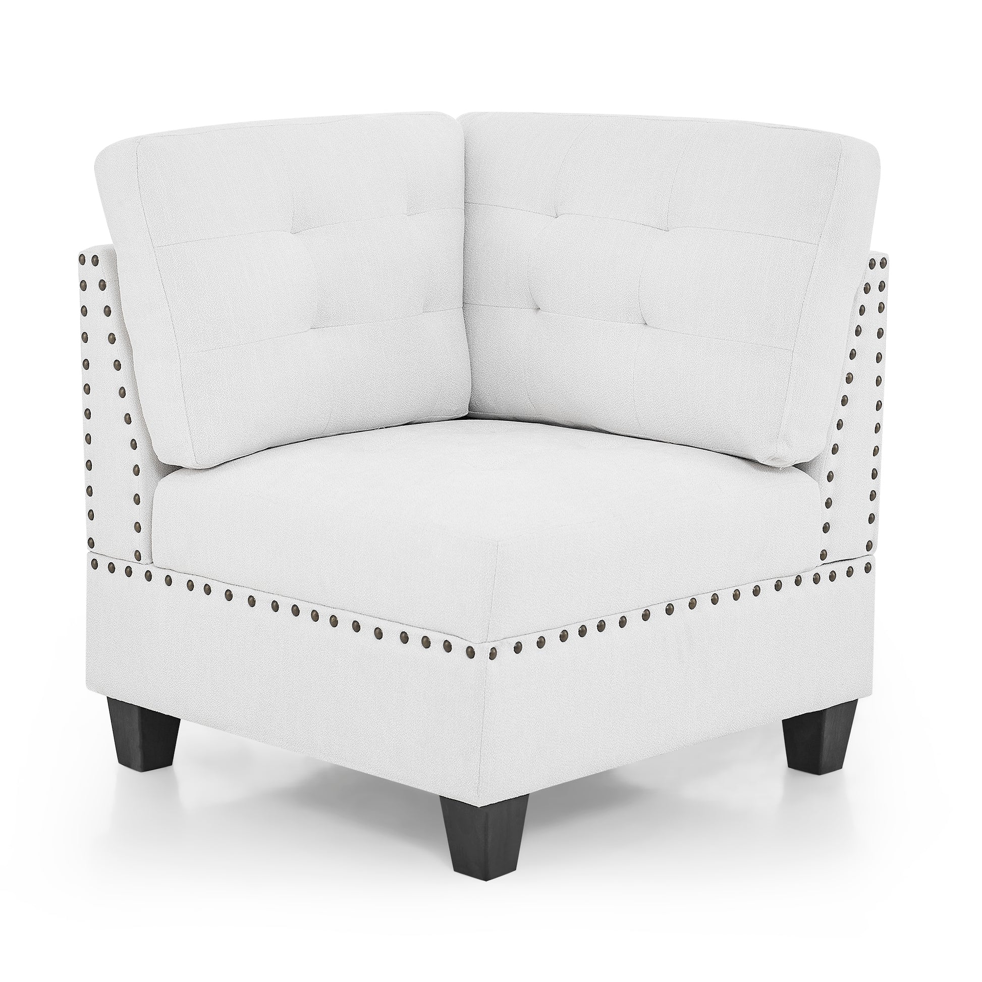Corner Sofa for L-Shape Modular Sectional Sofa Couch Reversible Combination- Ivory_1