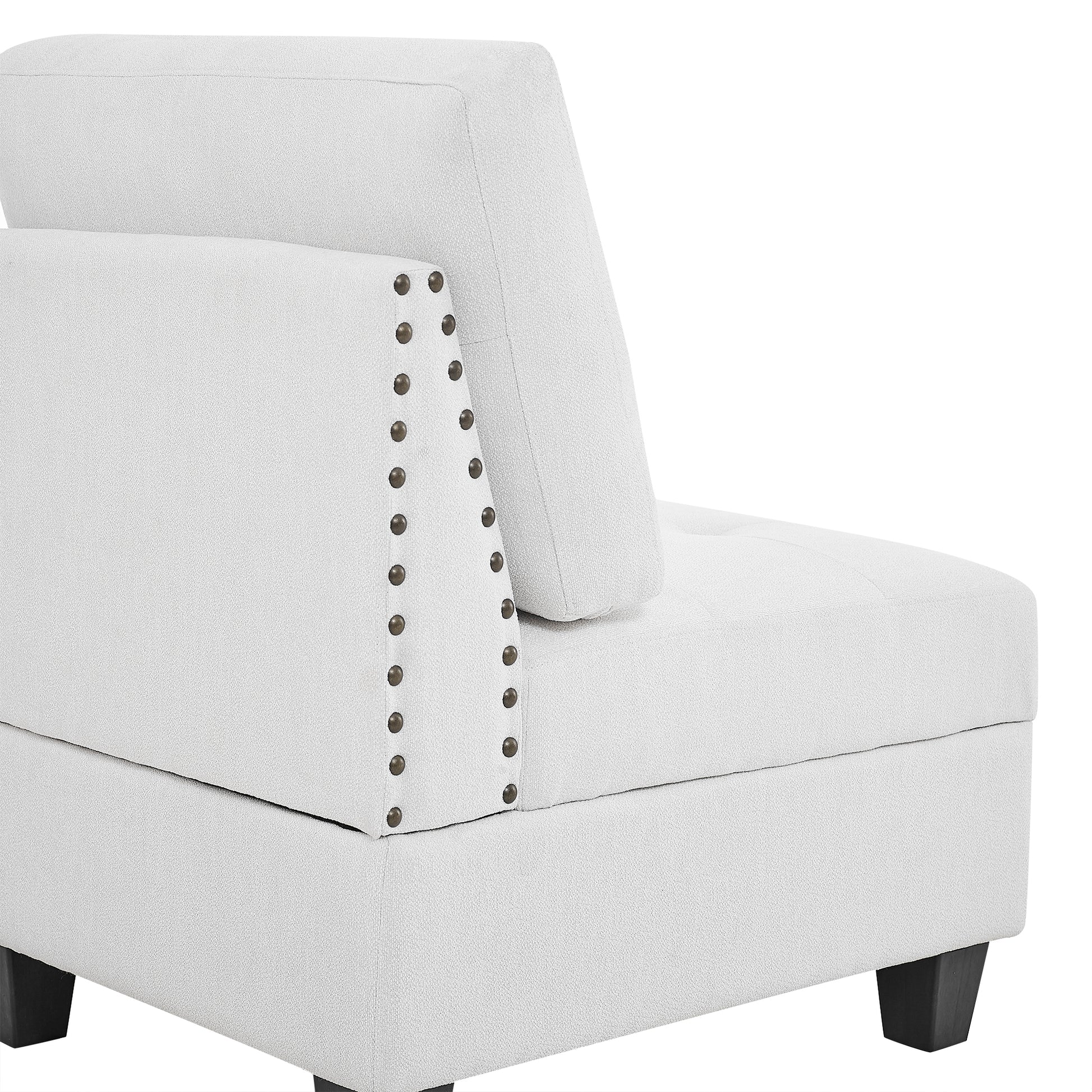 Corner Sofa for L-Shape Modular Sectional Sofa Couch Reversible Combination- Ivory_4