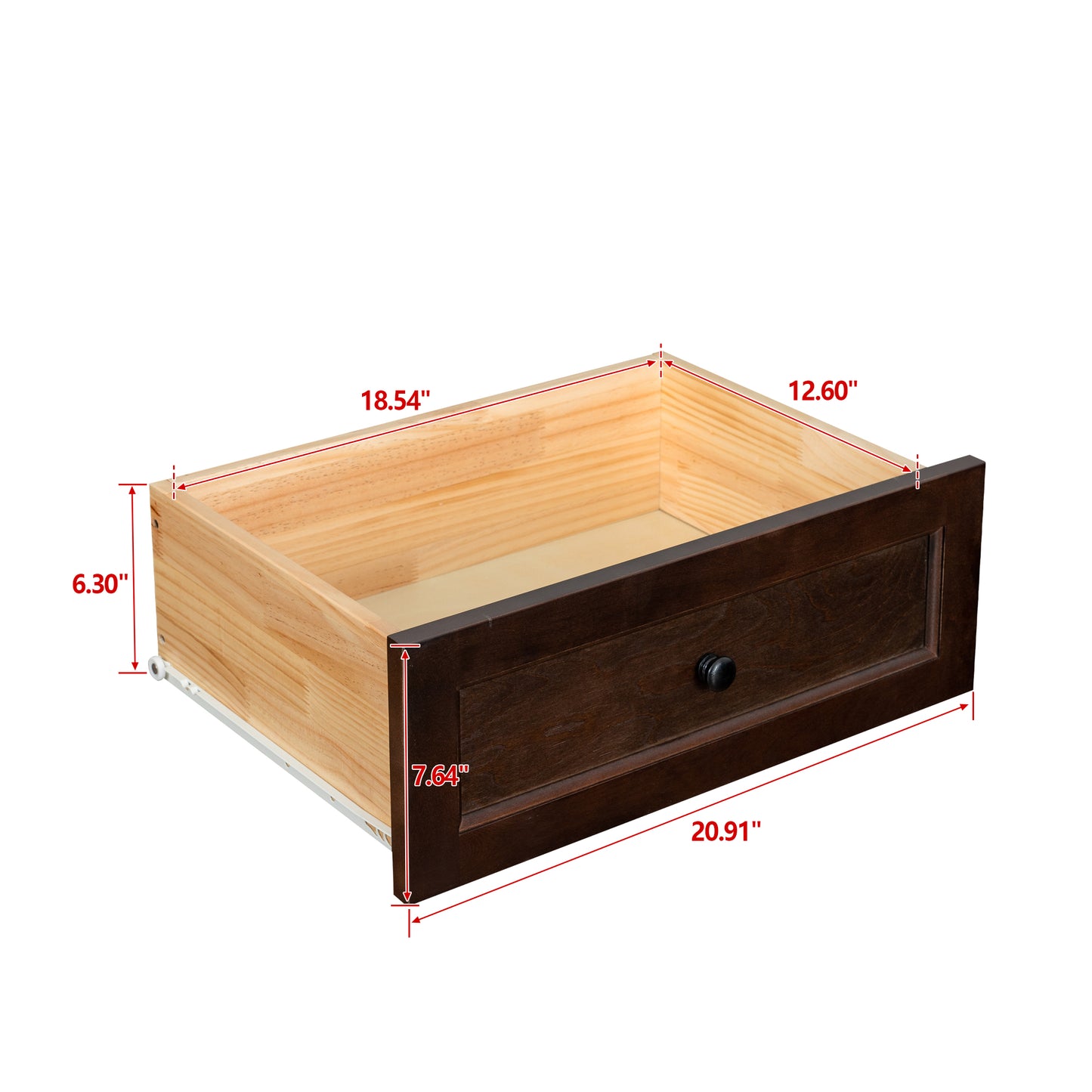 6 Drawers Wood Accent Stylish Dresser Chest and Storage Organizer in Auburn_8