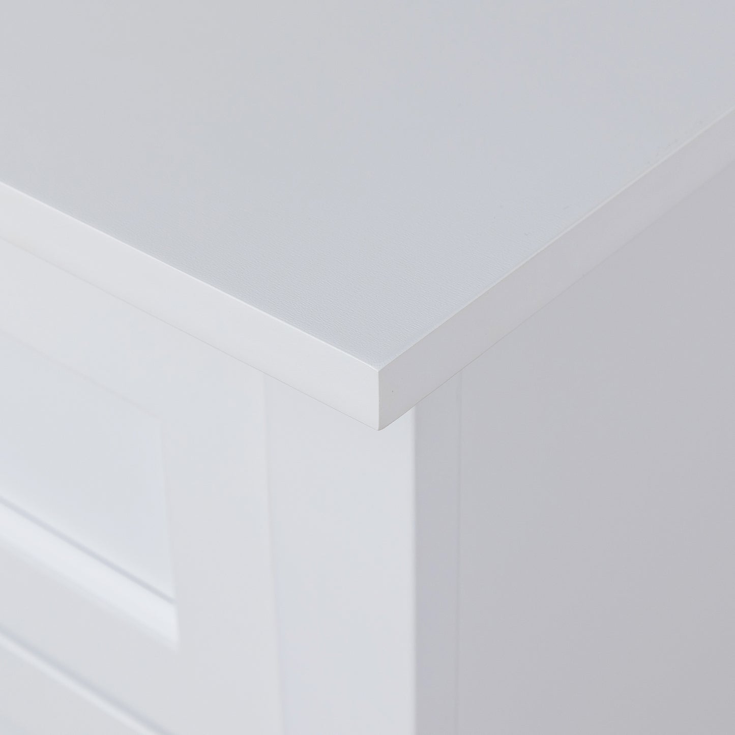 2 Small+4 Large Drawers Solid Wood Free Standing Dresser for Bedroom- White_18