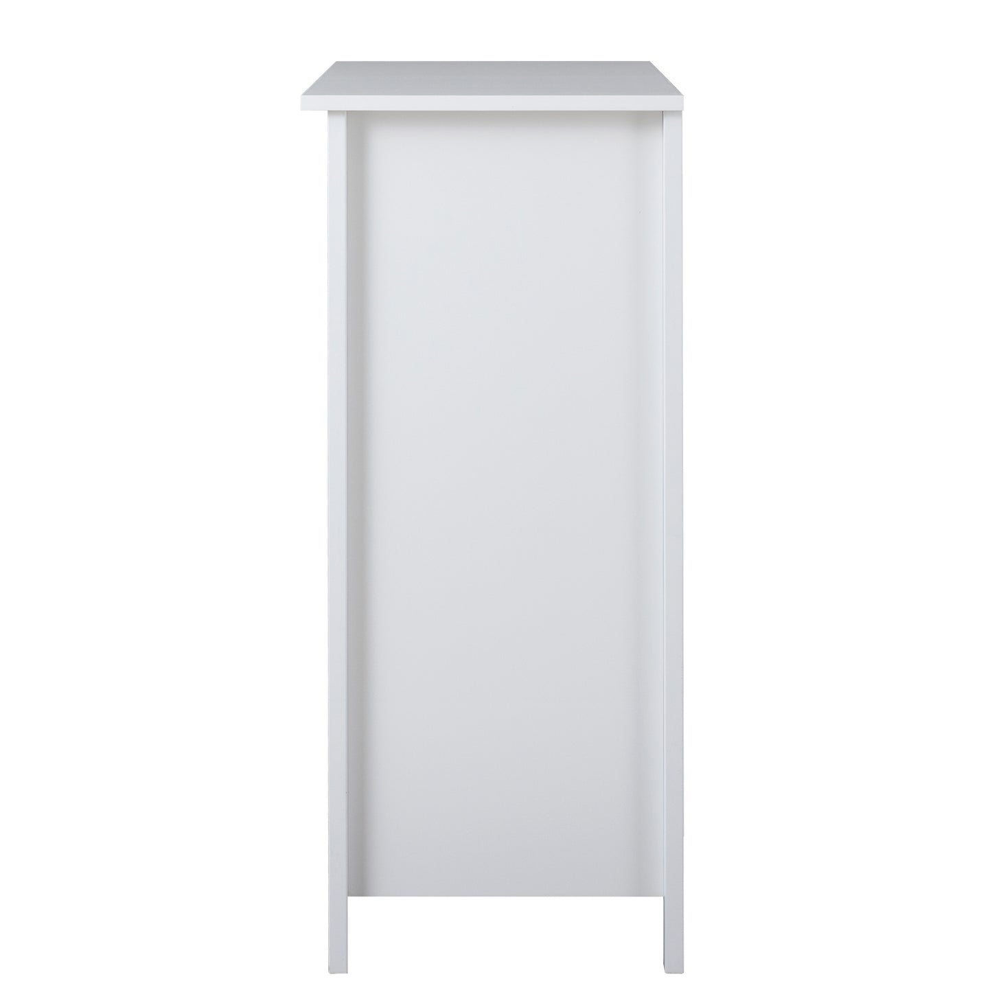 2 Small+4 Large Drawers Solid Wood Free Standing Dresser for Bedroom- White_12