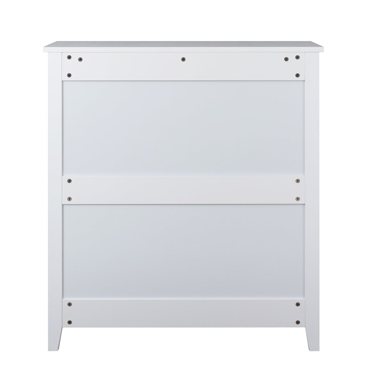 2 Small+4 Large Drawers Solid Wood Free Standing Dresser for Bedroom- White_11