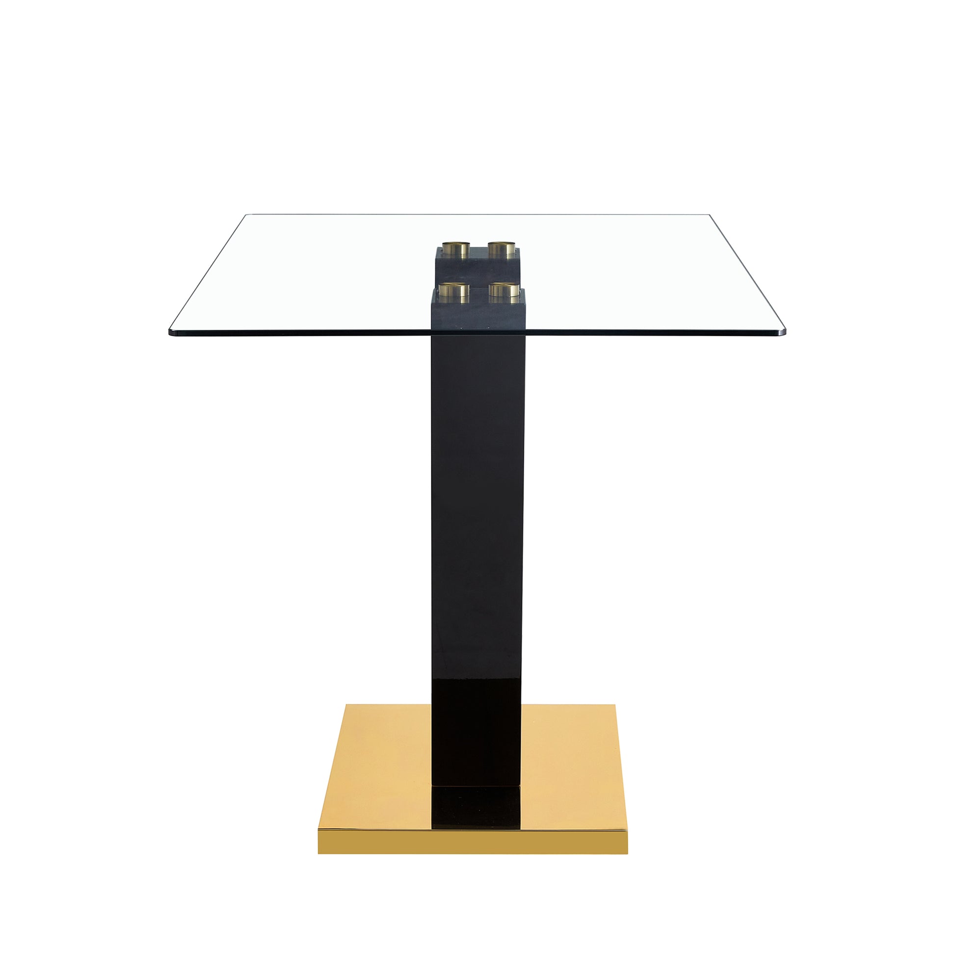 6-8 Seater Modern Minimalist 0.4" Tempered Glass Tabletop and V-Shaped Slab Legs_11